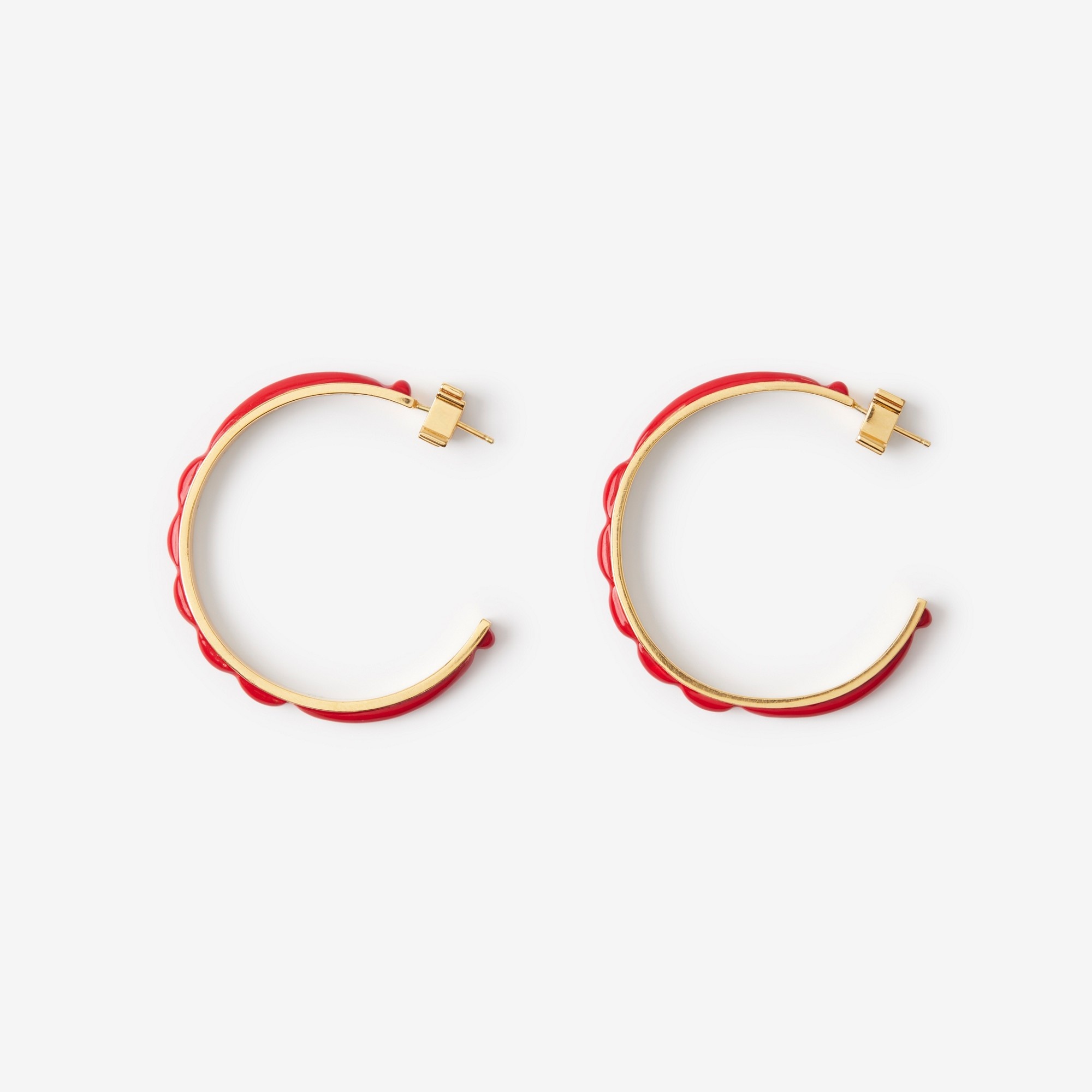 Enamel and Gold-plated Lola Hoop Earrings - 3