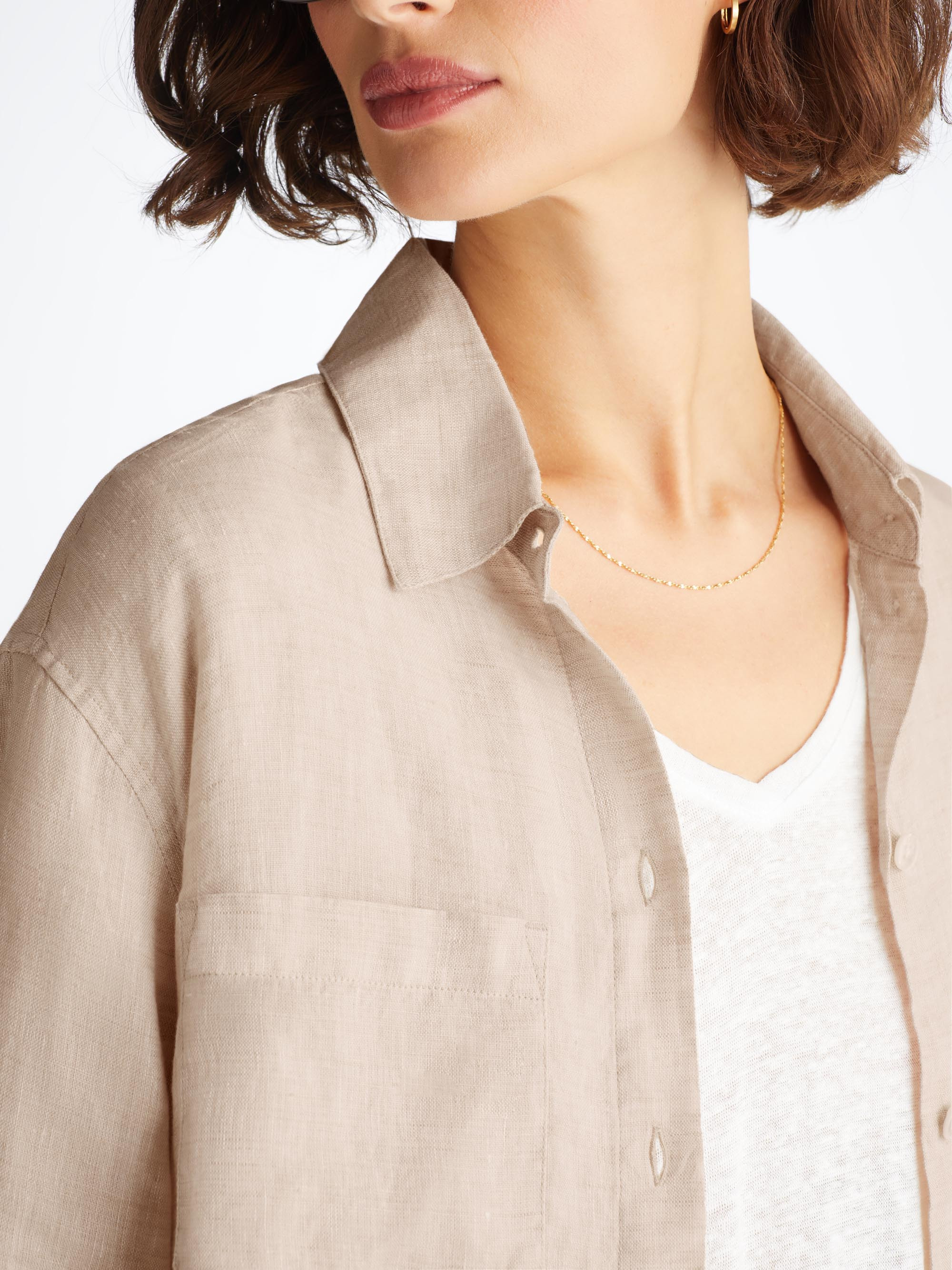Women's Shirt Sicily Linen Sand - 7