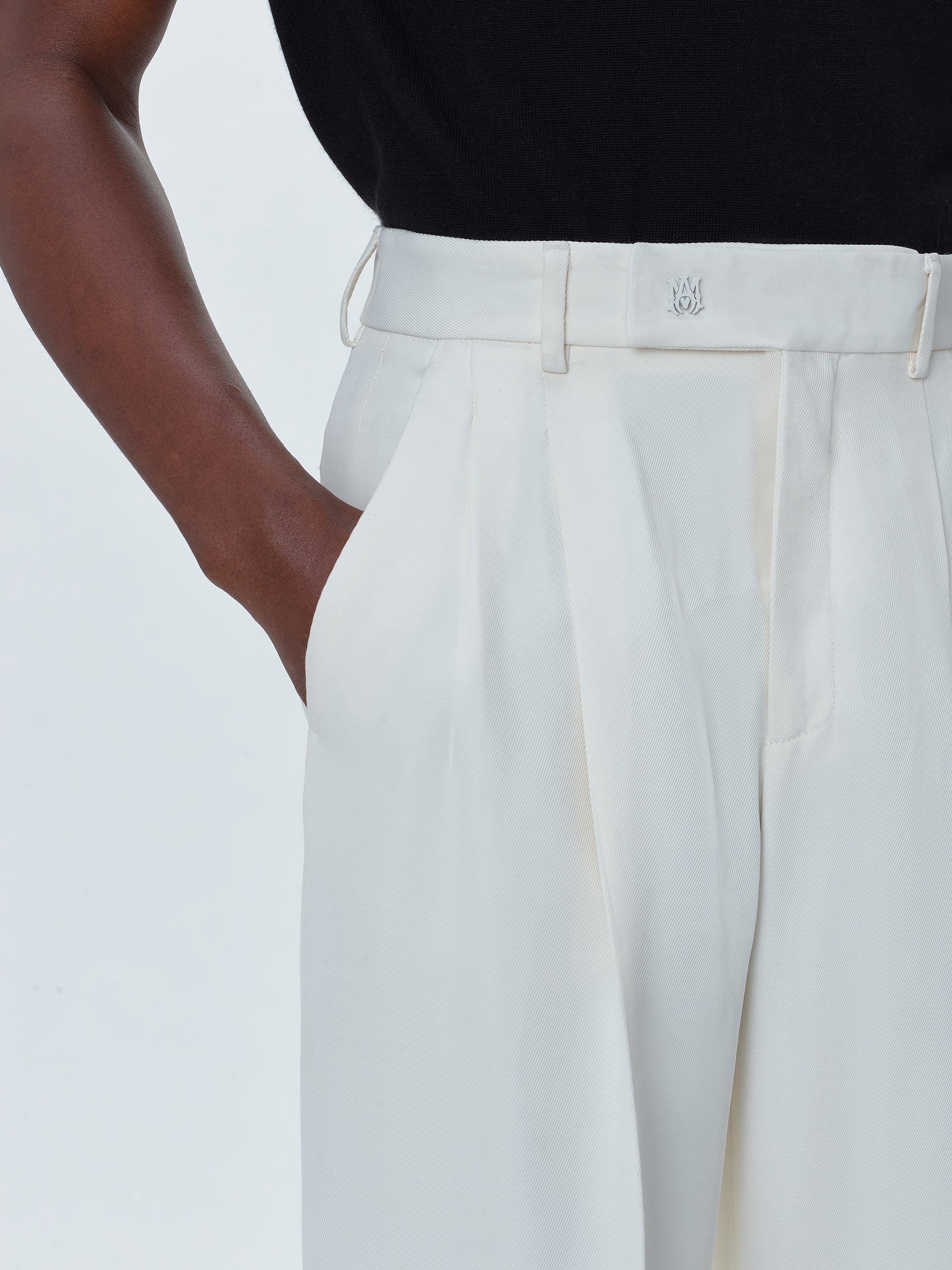 VISCOSE DOUBLE PLEATED TROUSERS - 5