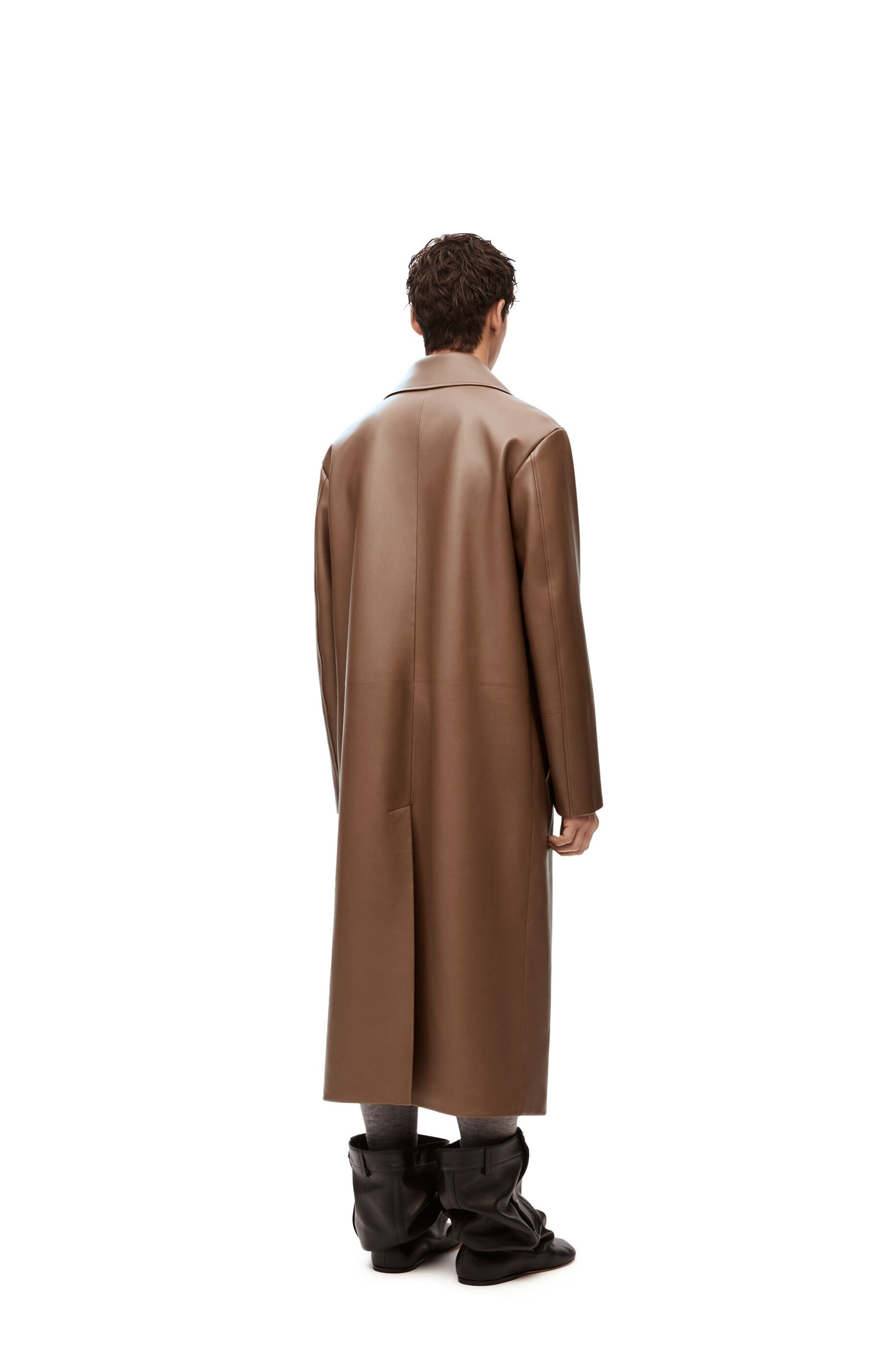 Pleated coat in nappa lambskin - 4