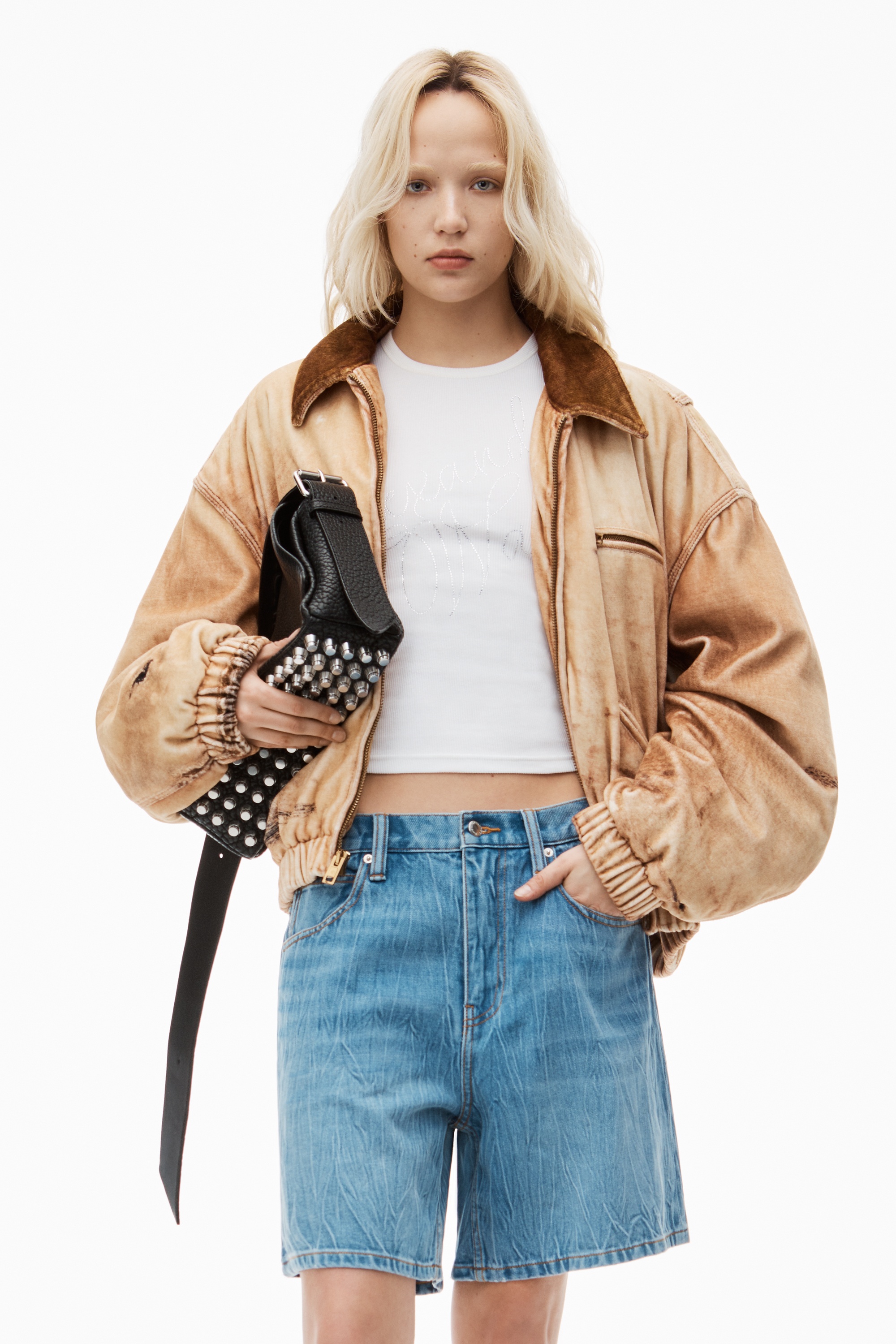 Oversize Mid-Rise Denim Shorts - 6