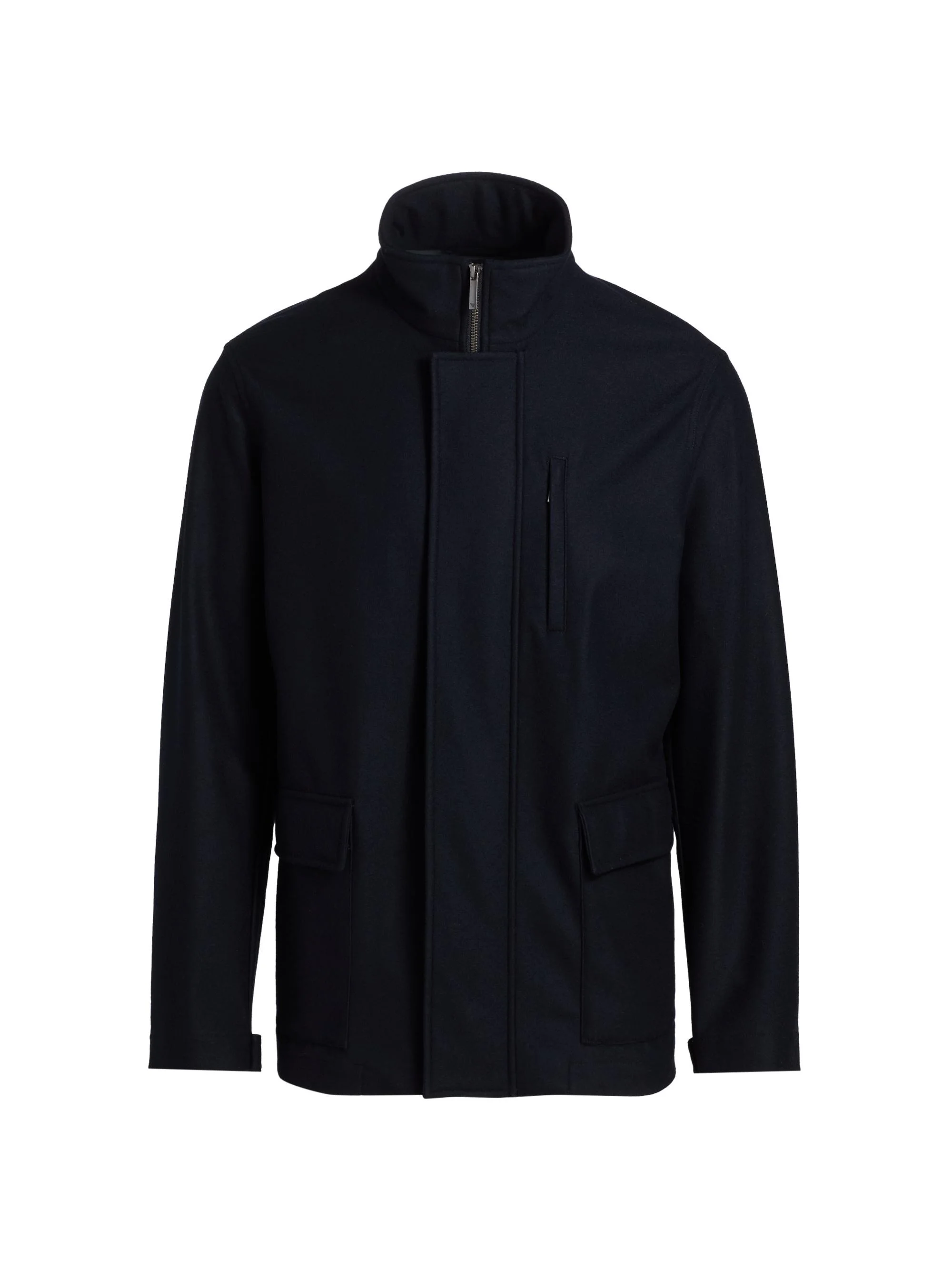 Men's Wool-Blend Car Coat - Navy - 1