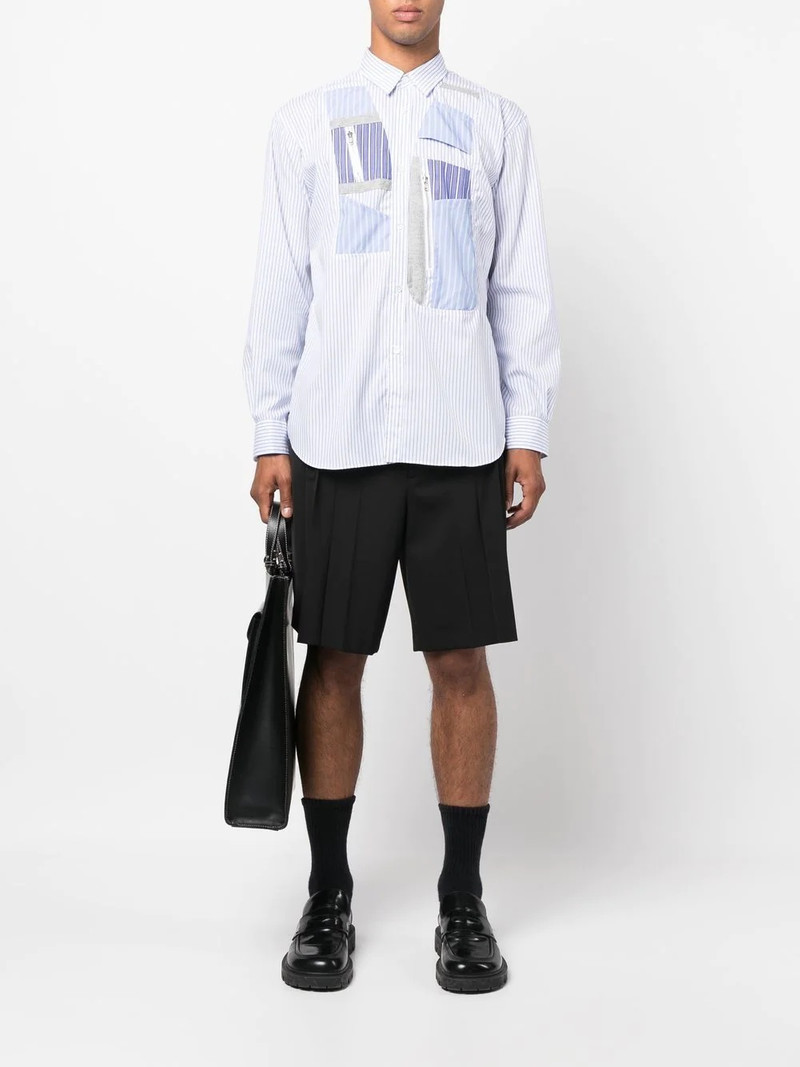 Comme des Garçons SHIRT patchwork-panel button-up shirt outlook