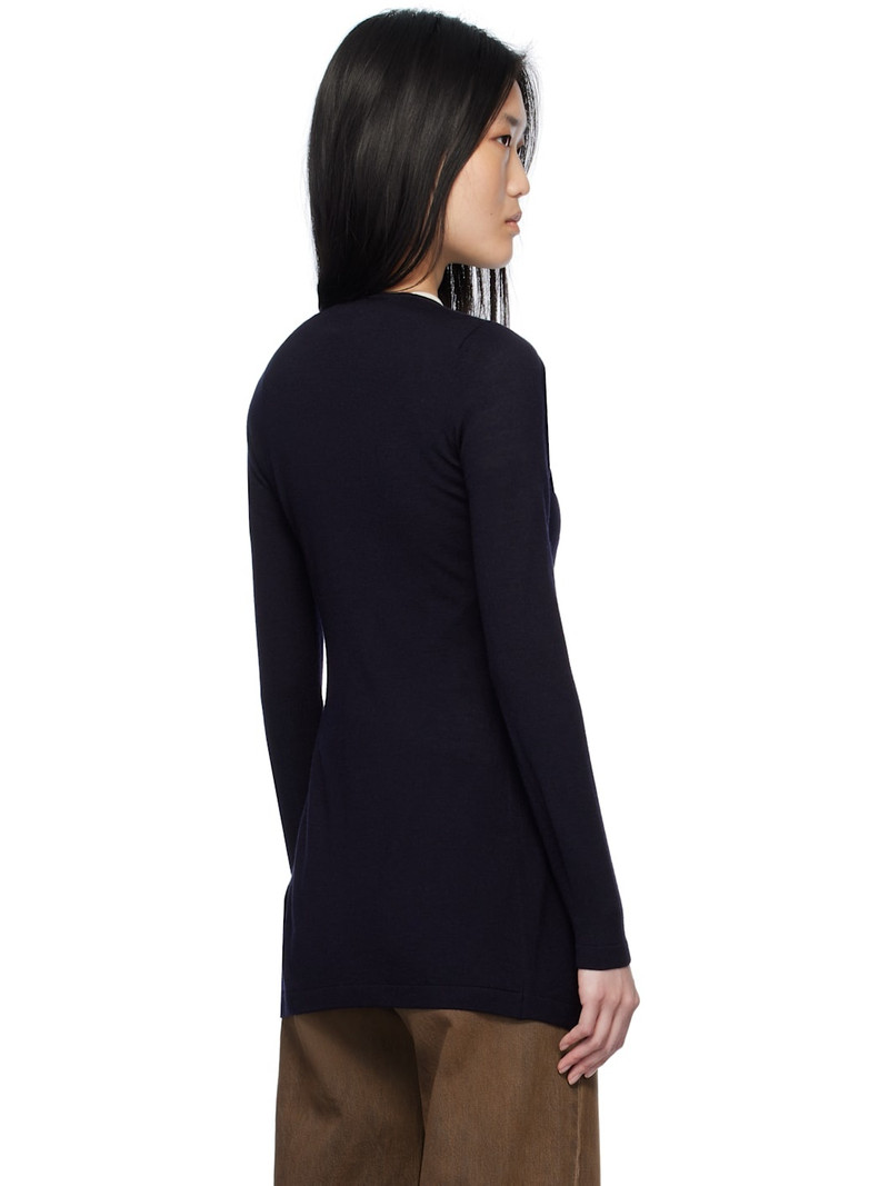 Navy M-Pierry-Long Cardigan 3