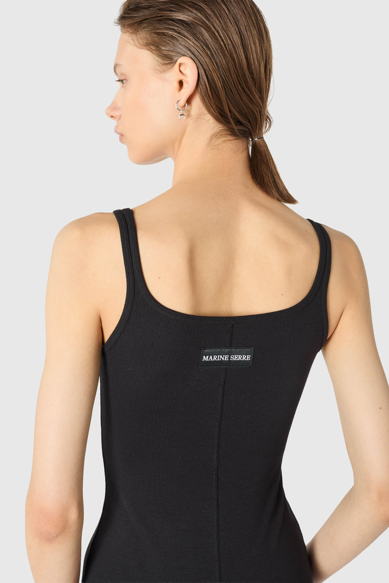 Marine Serre MOON LOGO RIBBED JERSEY SHORT CATSUIT outlook