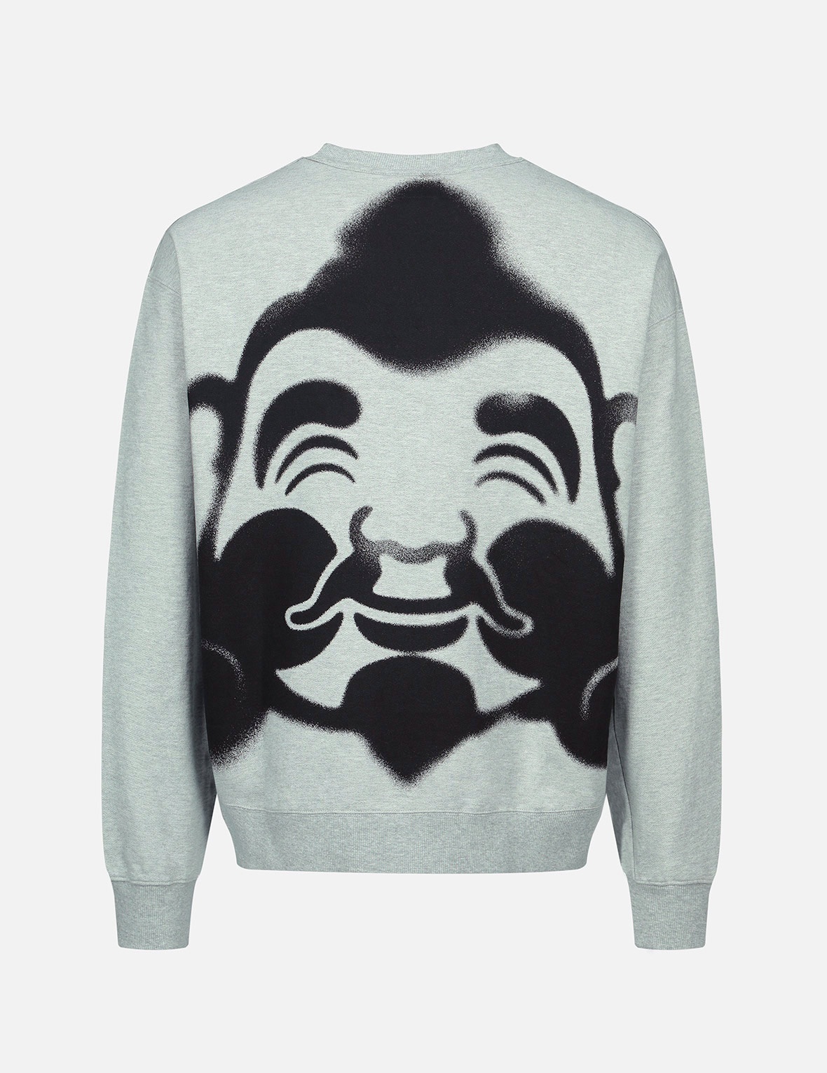 SPRAY-EFFECT GODHEAD PRINT SWEATSHIRT WITH SEAGULL EMBROIDERY - 2