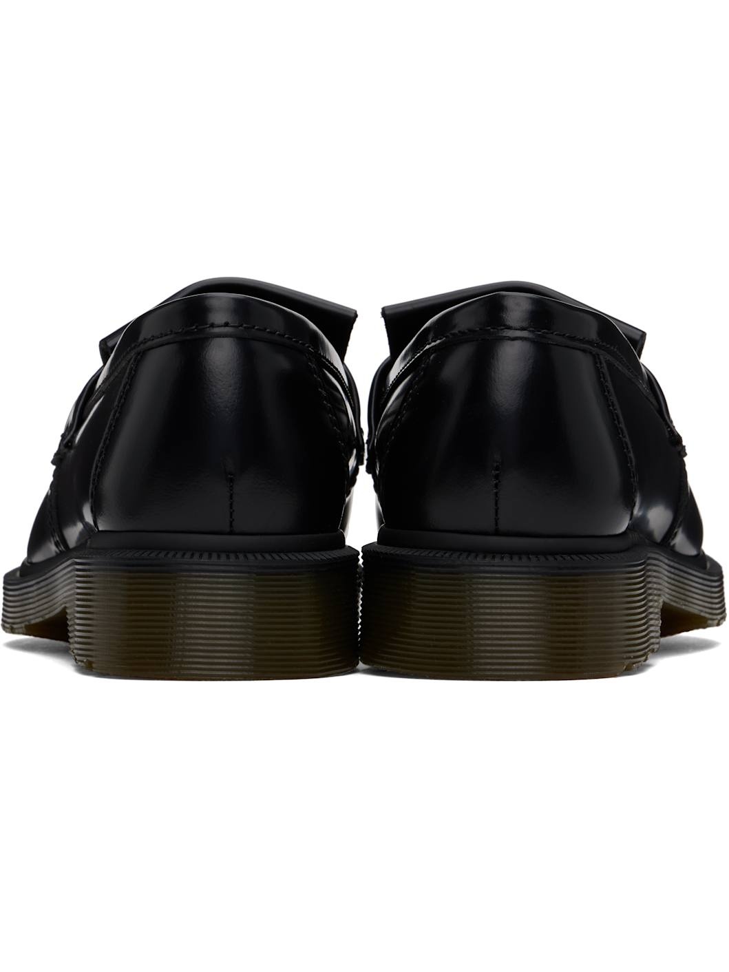 Black Adrian Smooth Leather Tassel Loafers - 2