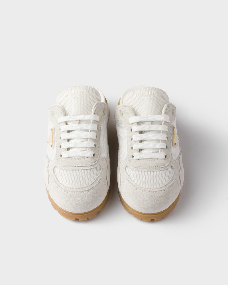 Trail mesh fabric and suede mules 3