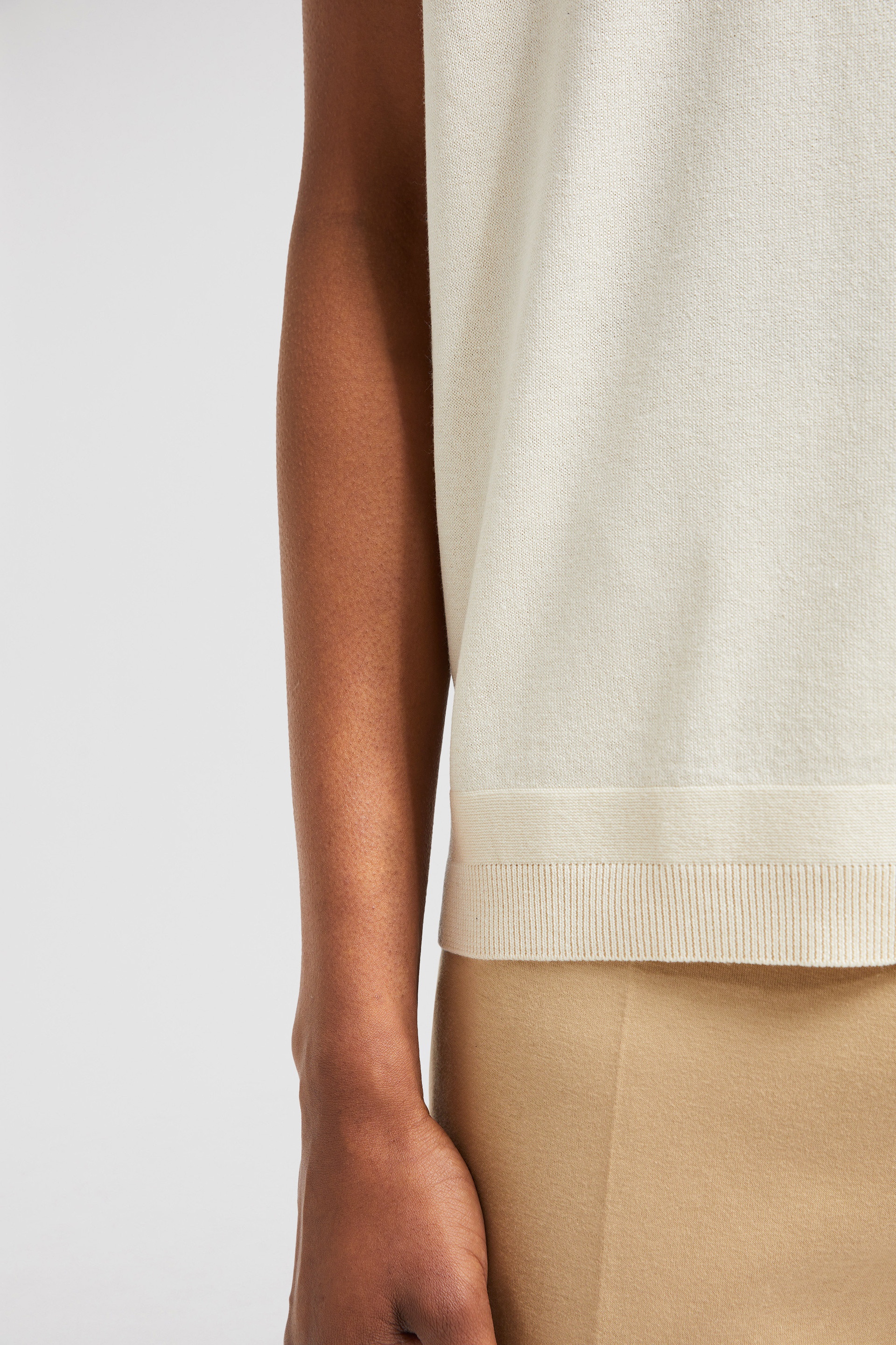 Silk & Cotton Knit T-Shirt - 6