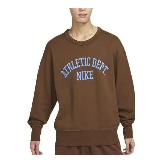 Nike Sportswear Trend Fleece Retro Crew Sweatshirt 'Brown' DX0026-259 - 1