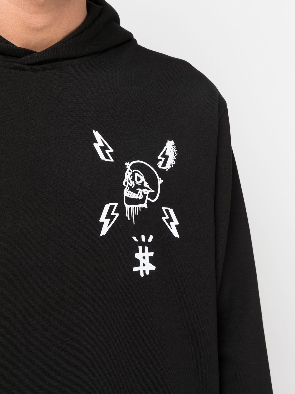 skull graphic-print hoodie - 5