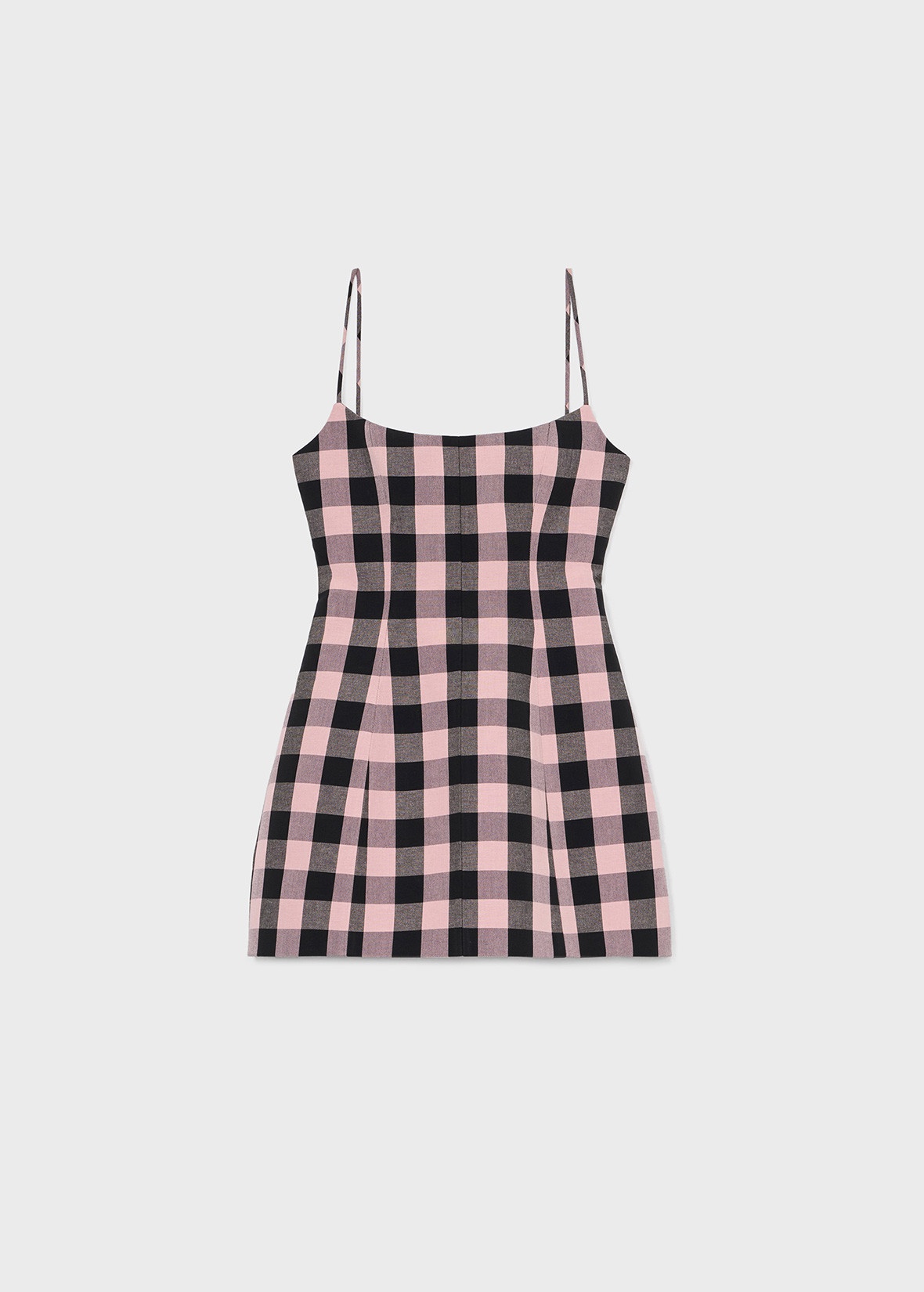 MINI DRESS IN BONDED VICHY - 1