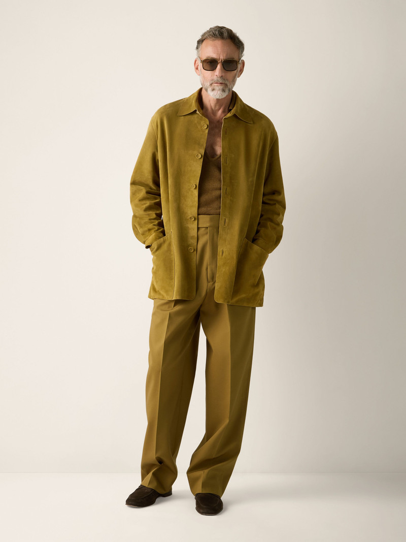 OLIVE GREEN OASI LINO POLO SHIRT 3