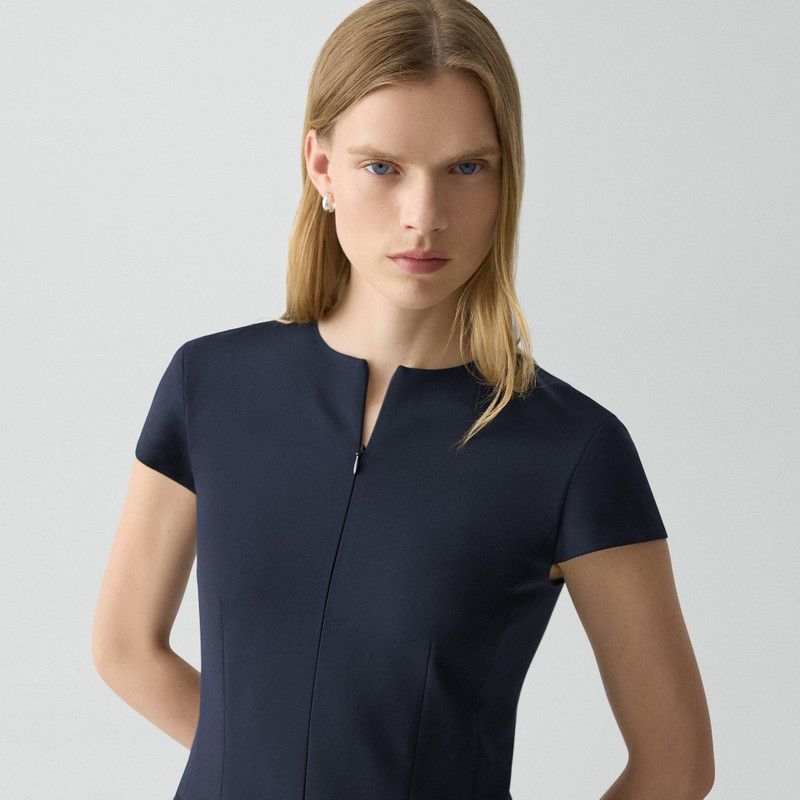Zip Mini Dress in Good Wool 5
