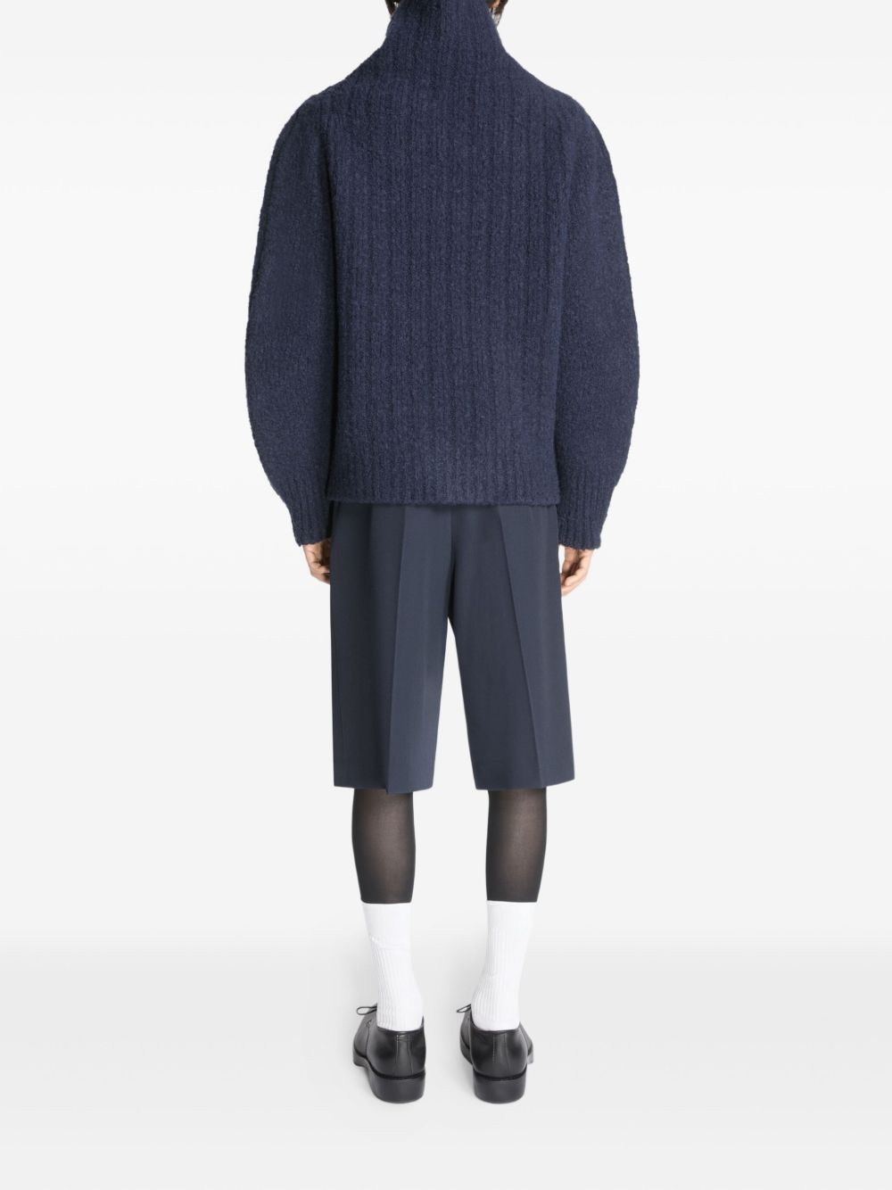 wool bermuda shorts - 4