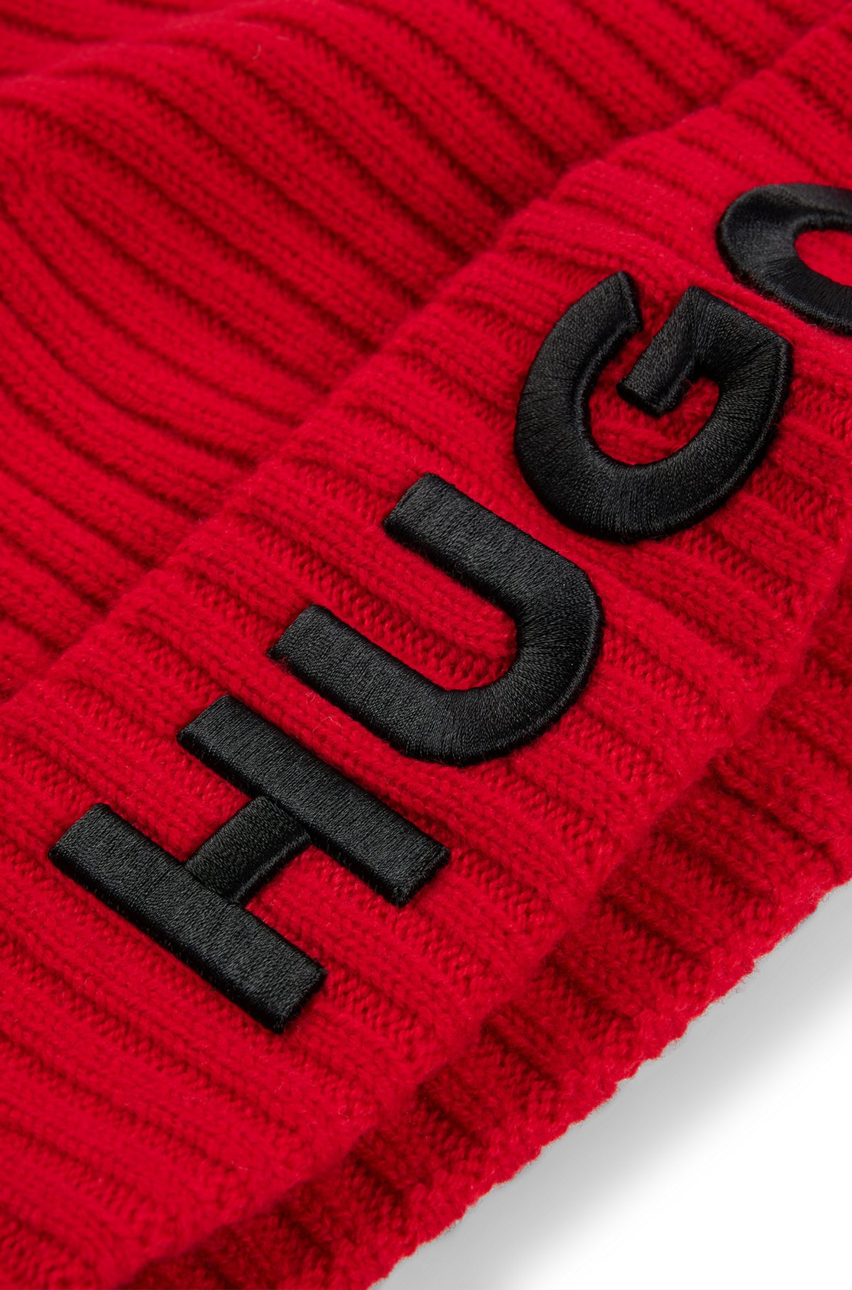 WOOL BEANIE HAT WITH LOGO DETAIL - 5