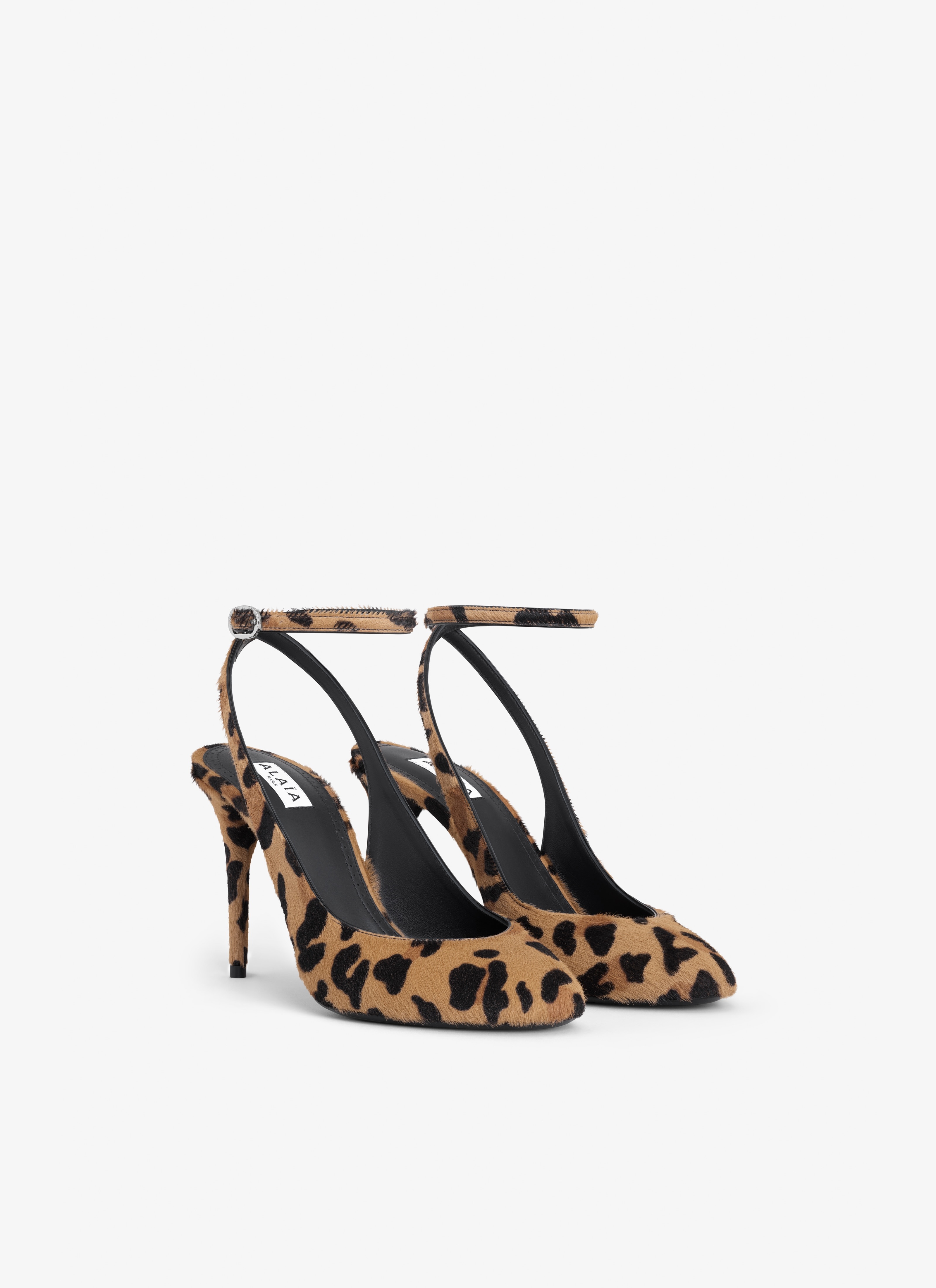 DECOLLETE SLINGBACKS IN LEOPARD HAIRCALF - 3