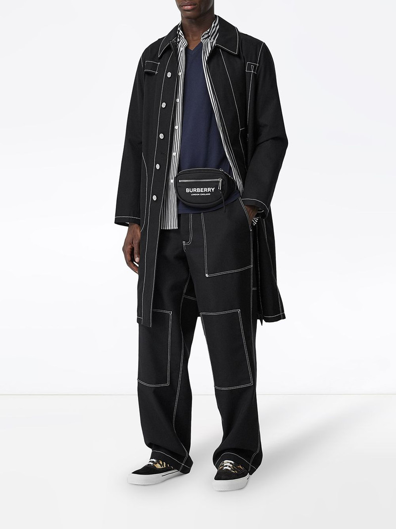 Burberry monogram motif V-neck T-shirt outlook