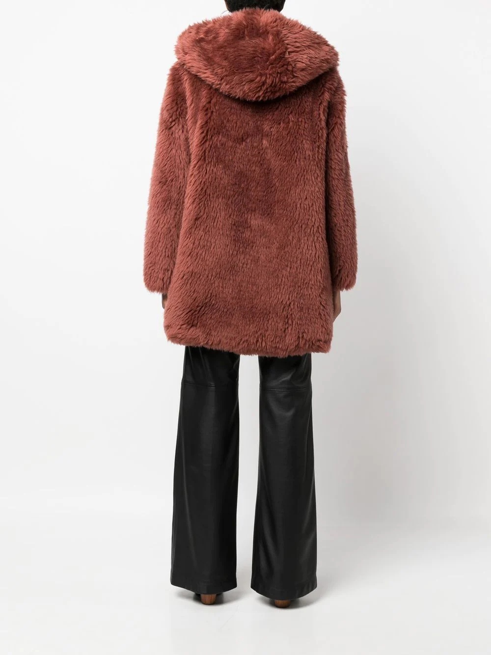 short hooded wool coat - 4