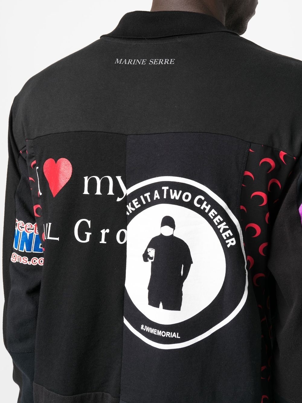graphic-print long-sleeve polo shirt - 5