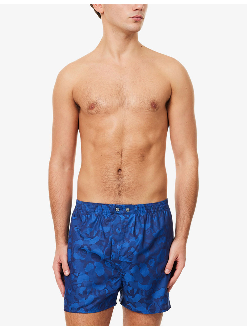 Derek Rose Paris Patterned Cotton Boxer Shorts outlook