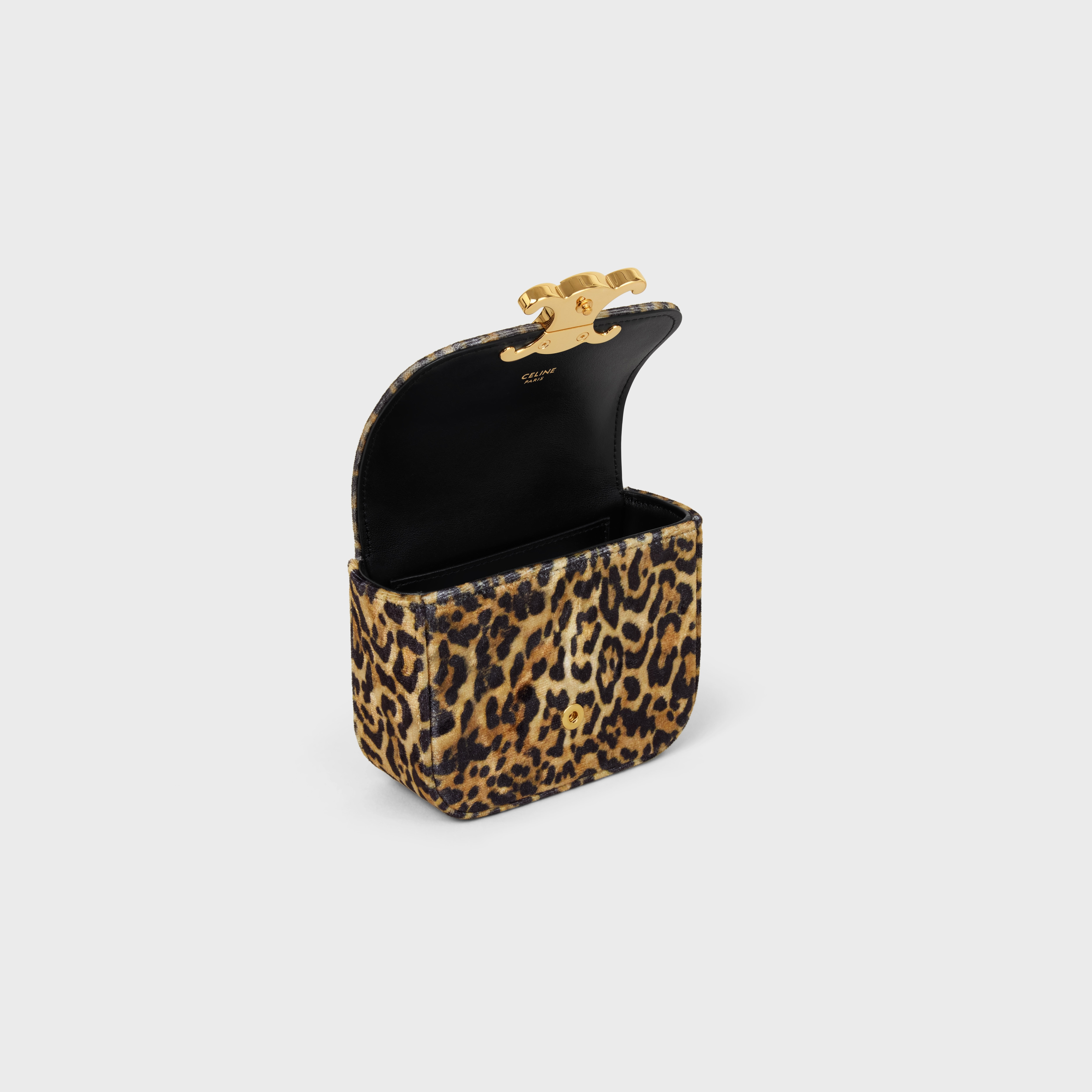 MINI CHAIN CLAUDE in TEXTILE WITH LEOPARD PRINT - 4
