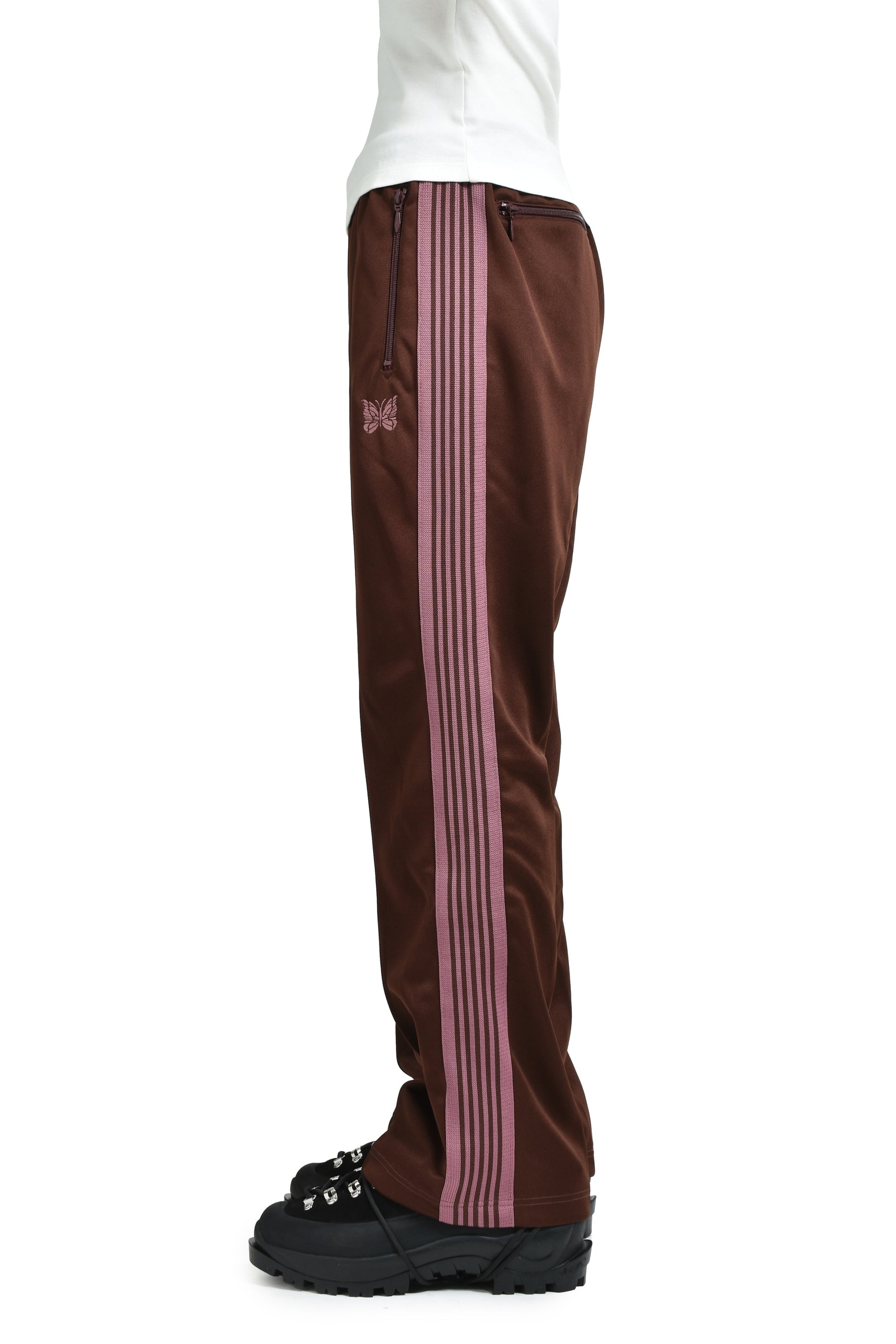 BOOT-CUT TRACK PANT - POLY SMOOTH / BRW - 3