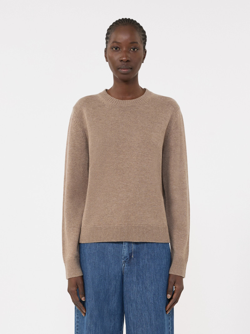 FRESIA Wool and cashmere sweater with patch detail - CAMEL 3