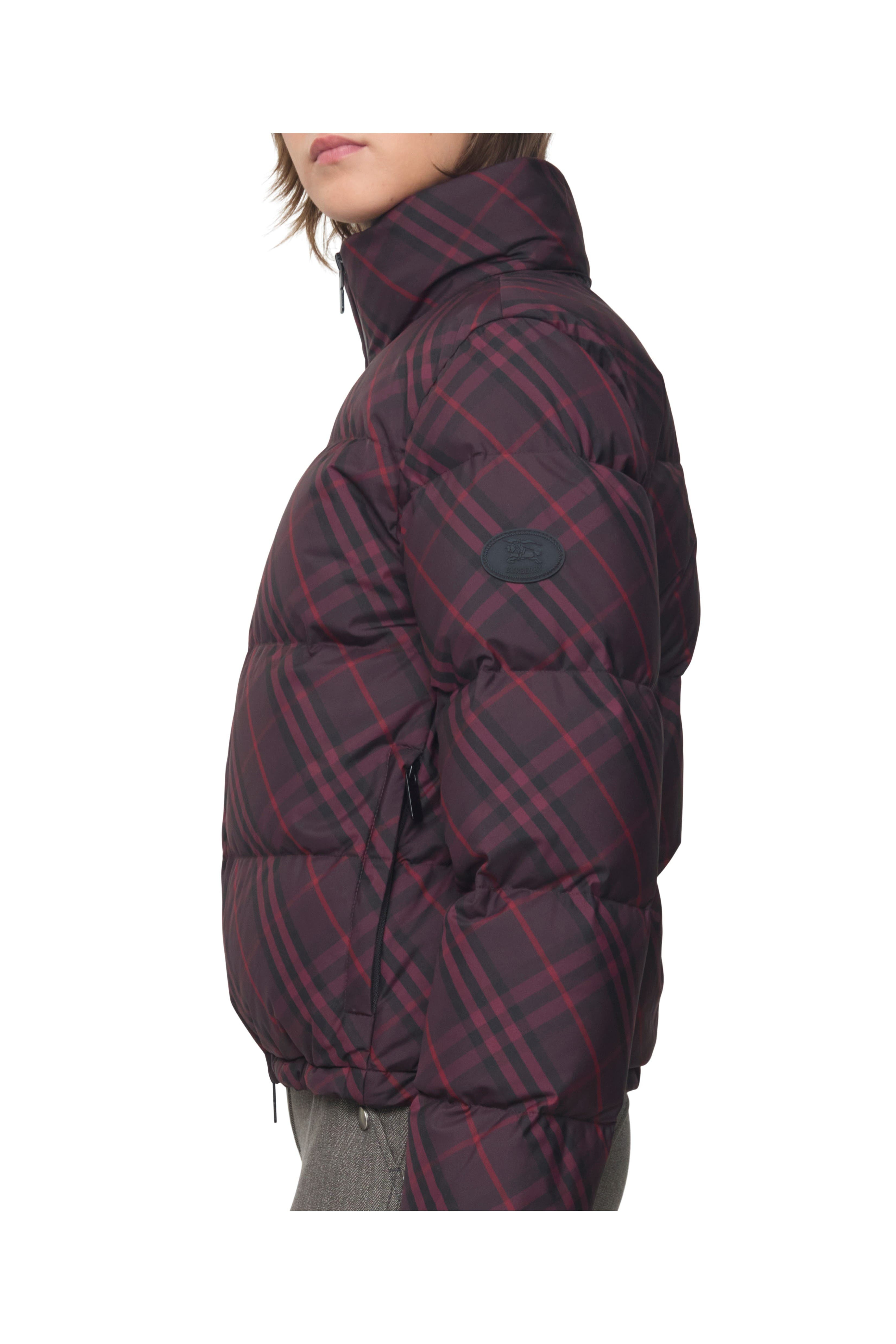 burberry Check Ambleside Puffer Jacket in Wine Red at Nordstrom - 3