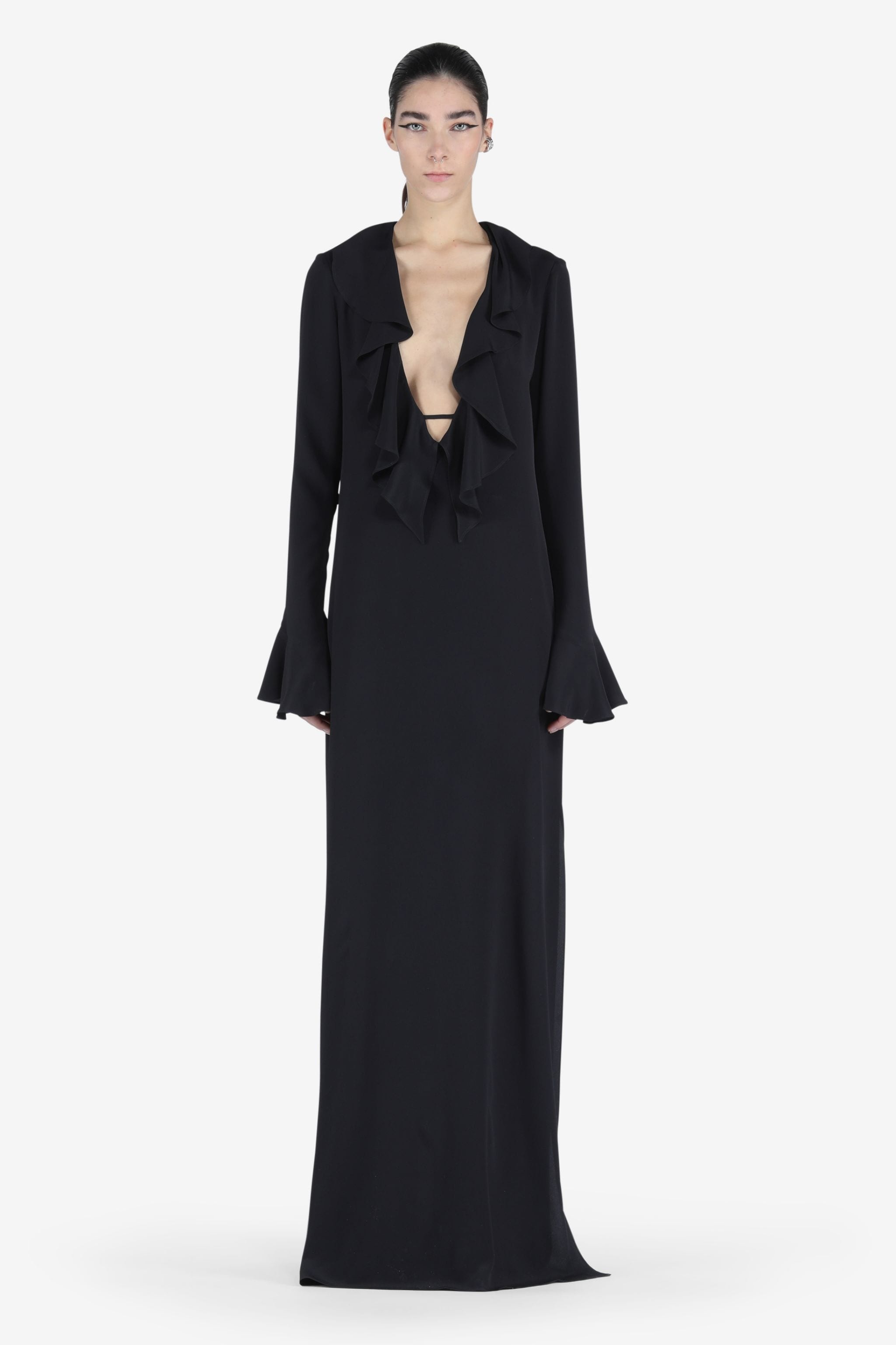 RUFFLED MAXI DRESS - 1