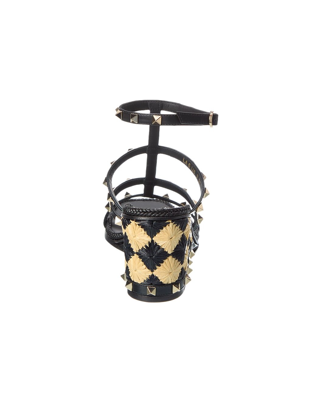 Valentino Rockstud Caged 90 Leather Ankle Strap Wedge Sandal - 3