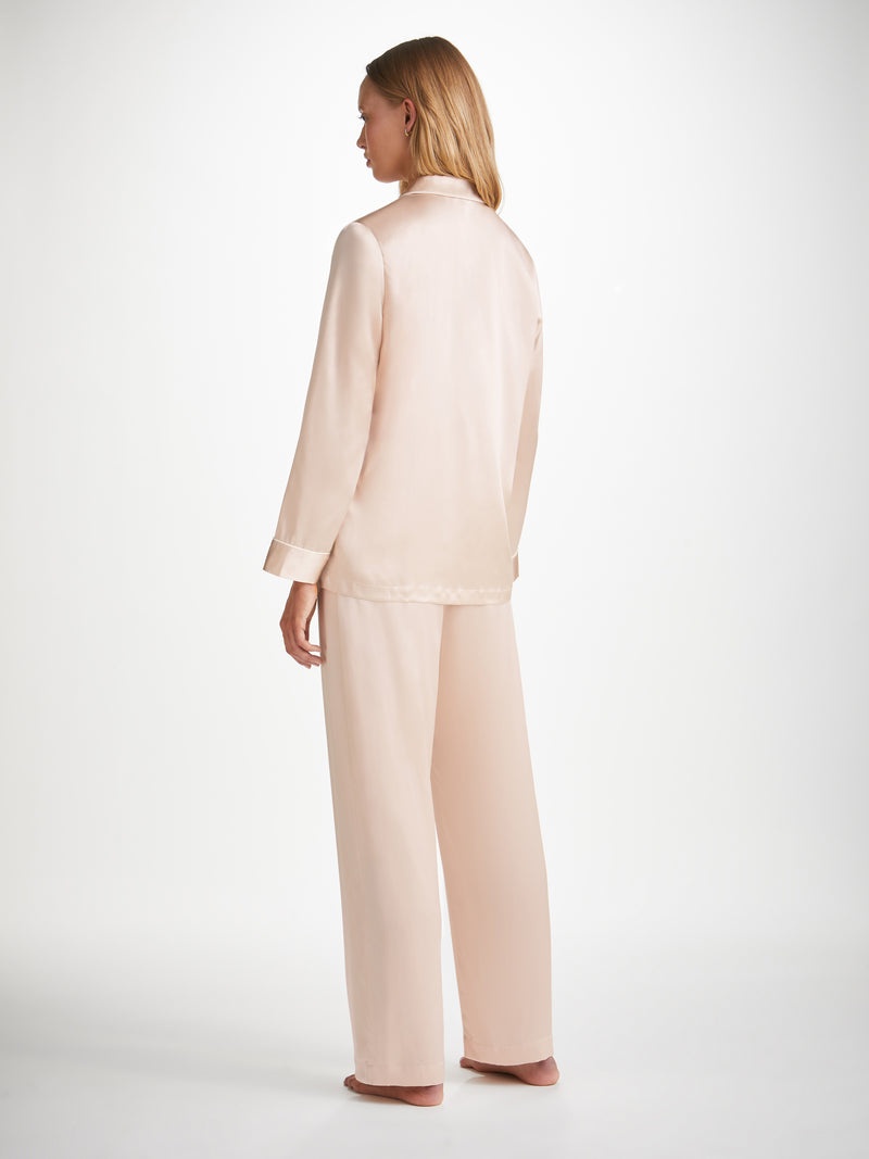 Women's Pajamas Bailey Silk Satin Champagne - 3