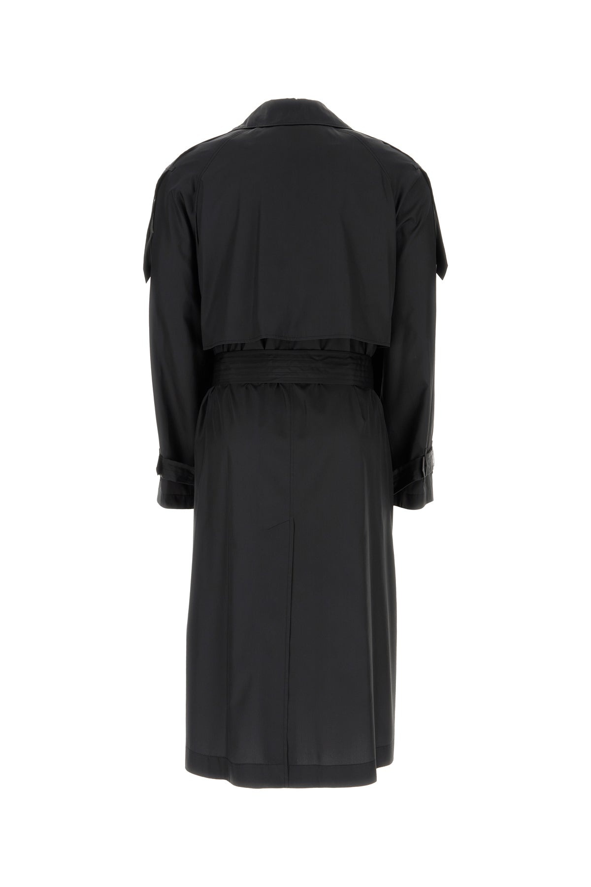 Black silk trench coat - 2