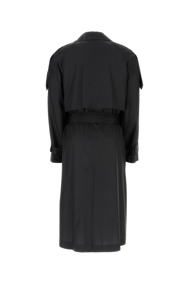 Burberry Black silk trench coat outlook