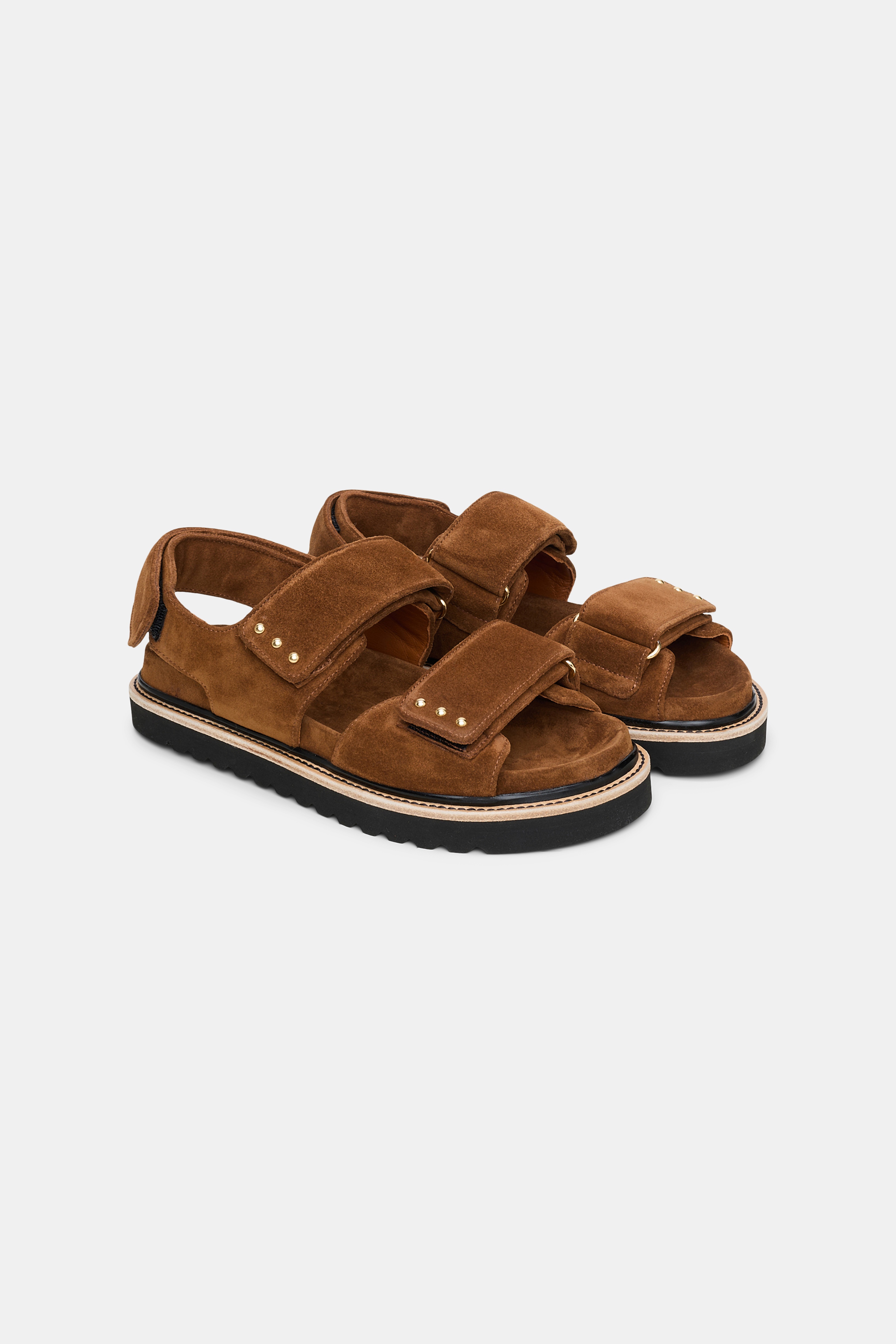SUEDE SENSATION velcro strap footbed - 8
