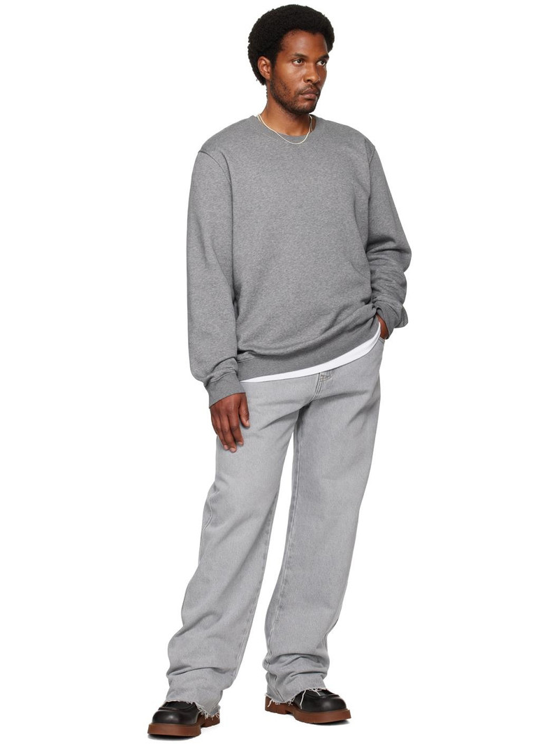 SKIMS Gray Fleece Lounge Crewneck Sweatshirt outlook