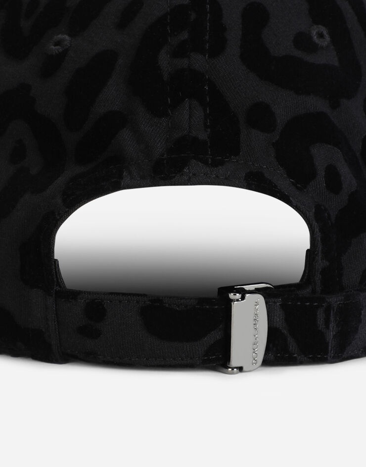 Baseball cap with flocked leopard print - 4