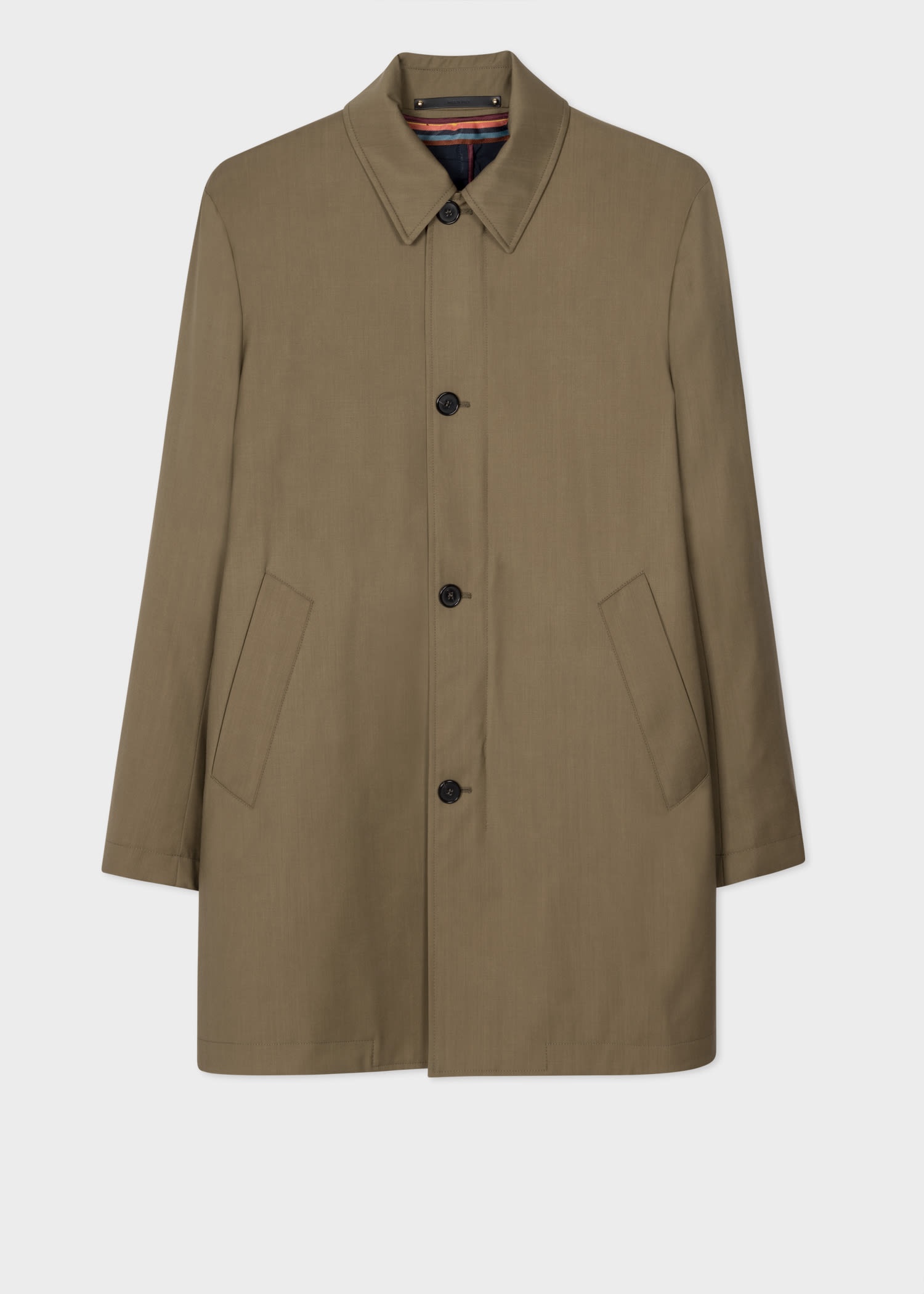 'Green Storm System' Wool Raincoat With Detachable Gilet - 1