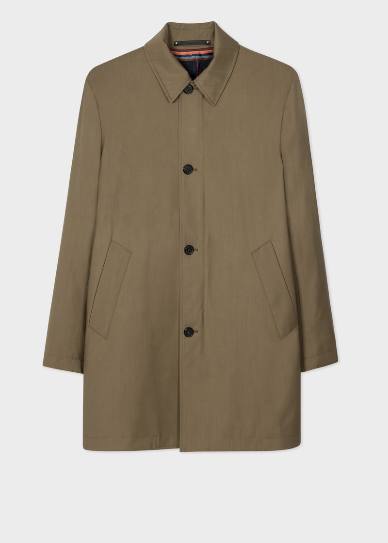 'Green Storm System' Wool Raincoat With Detachable Gilet 1