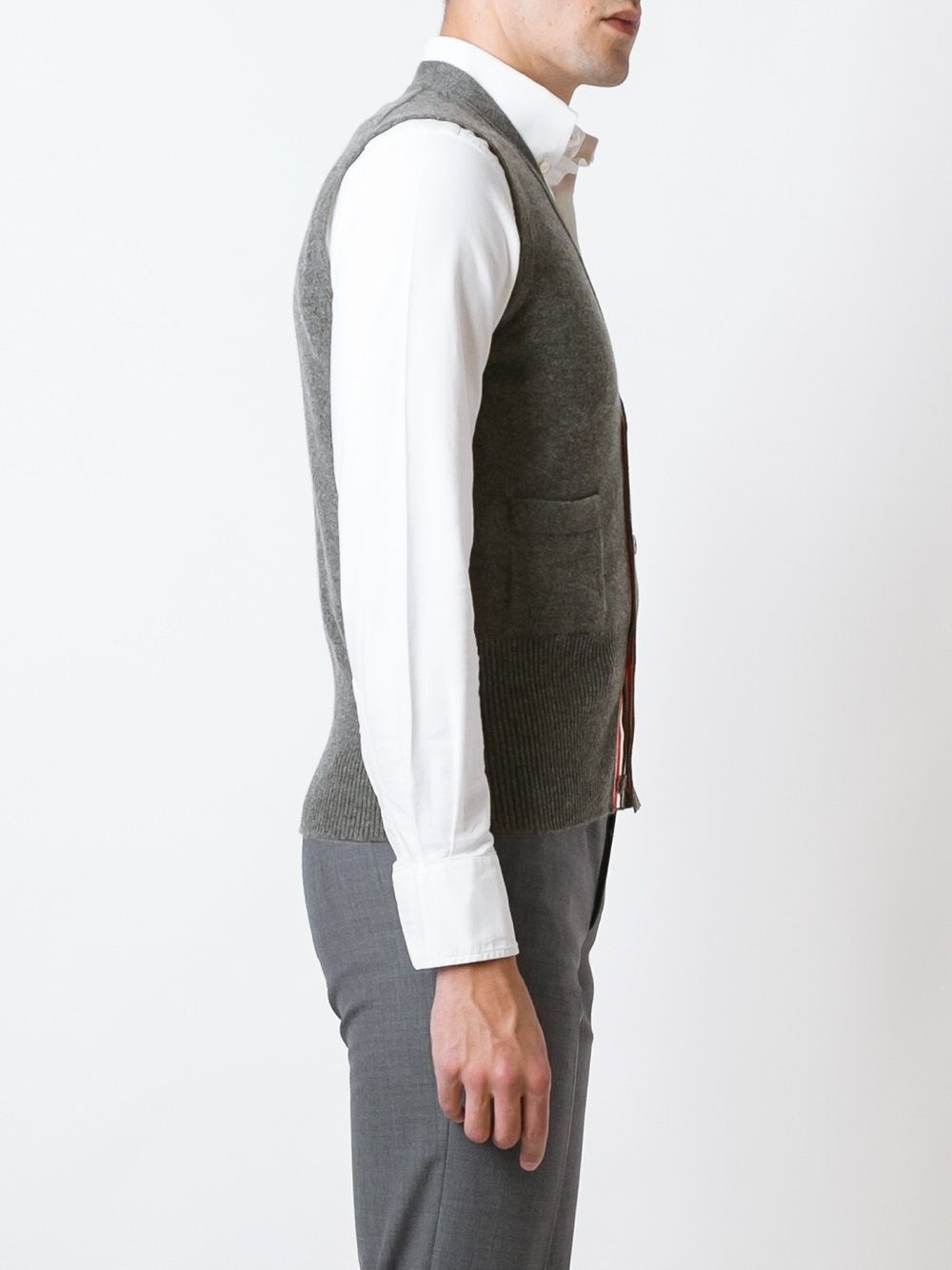 sleeveless buttoned cardigan - 3