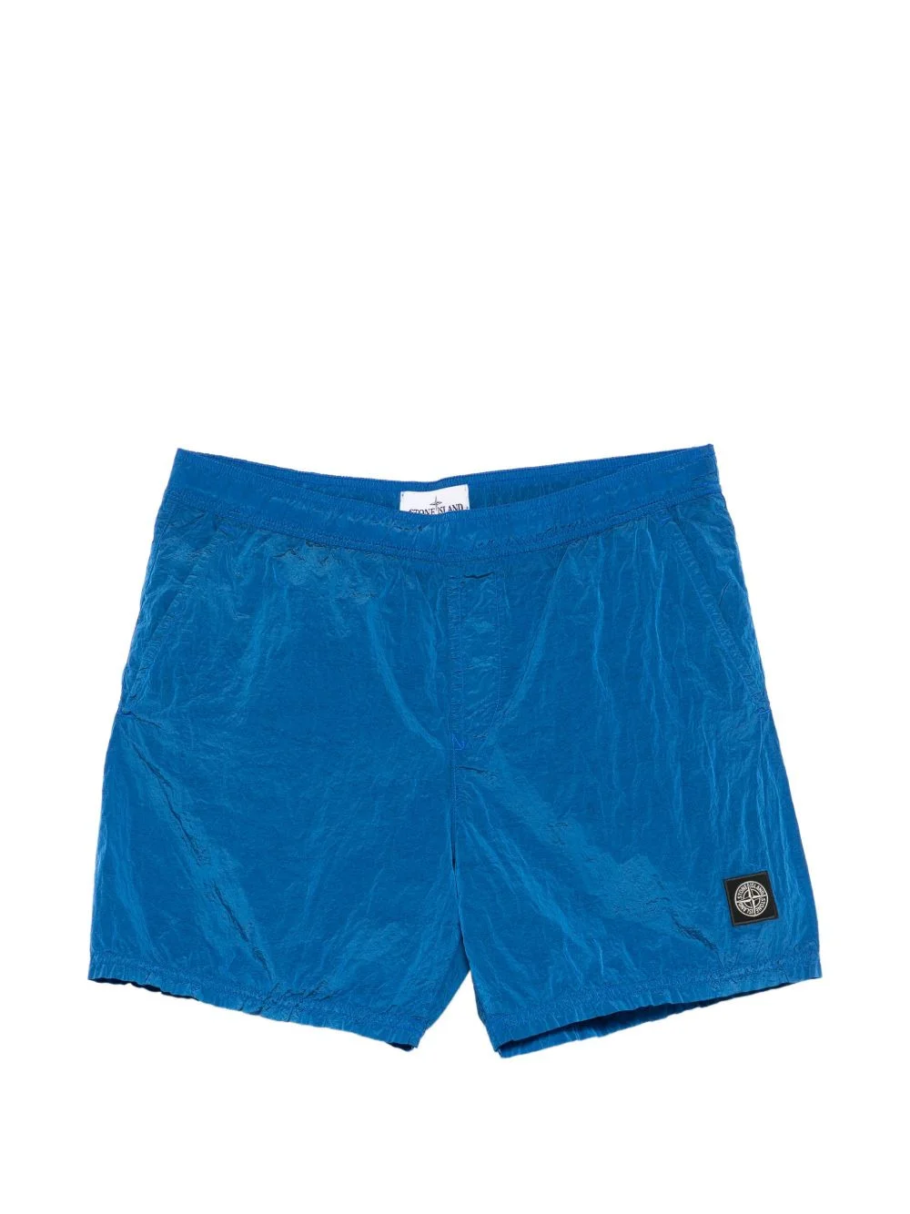 logo-patch swim shorts - 1