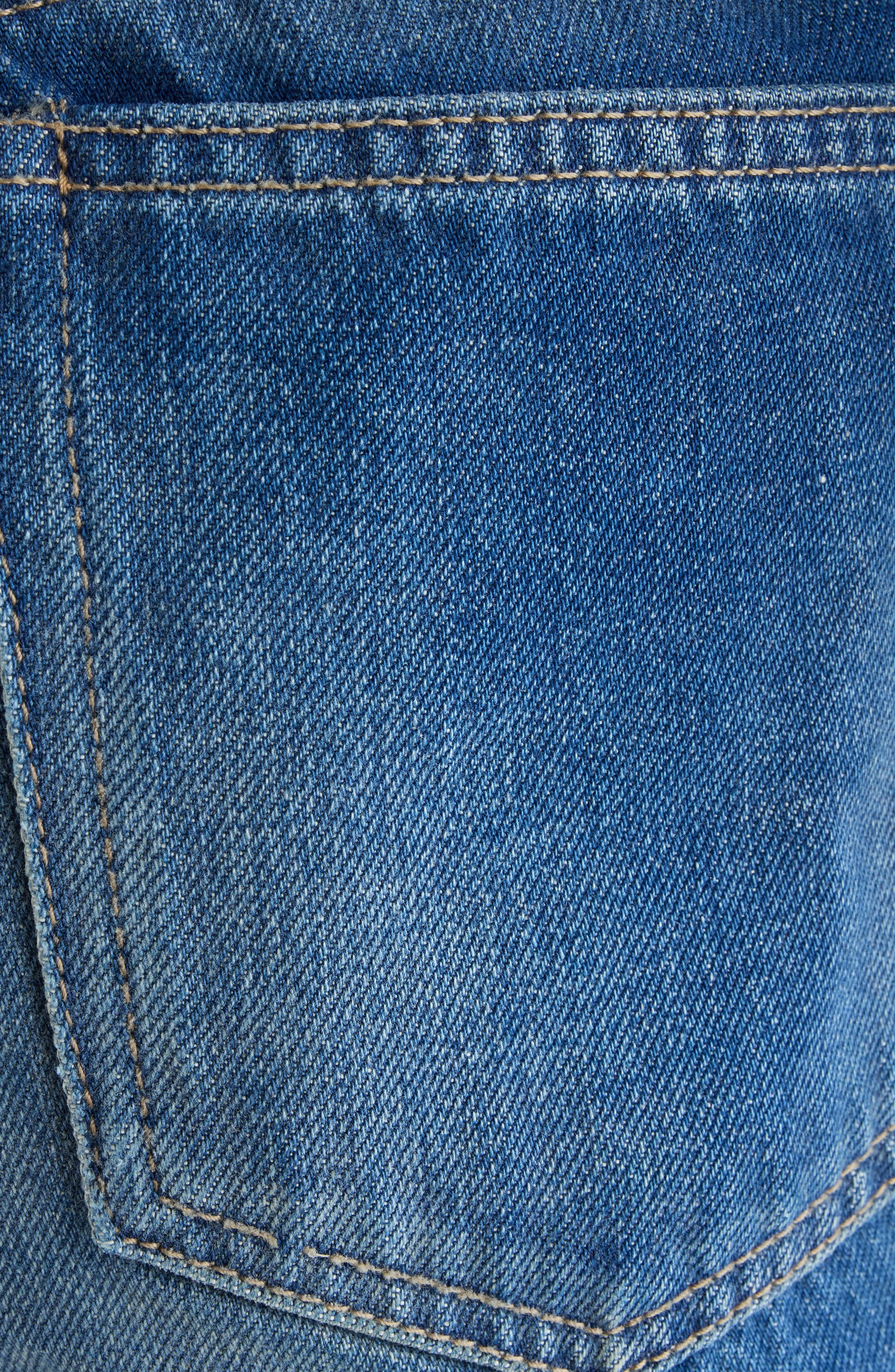 Acne Studios Puga No Waistband Denim Jeans in Mid Blue at Nordstrom - 6