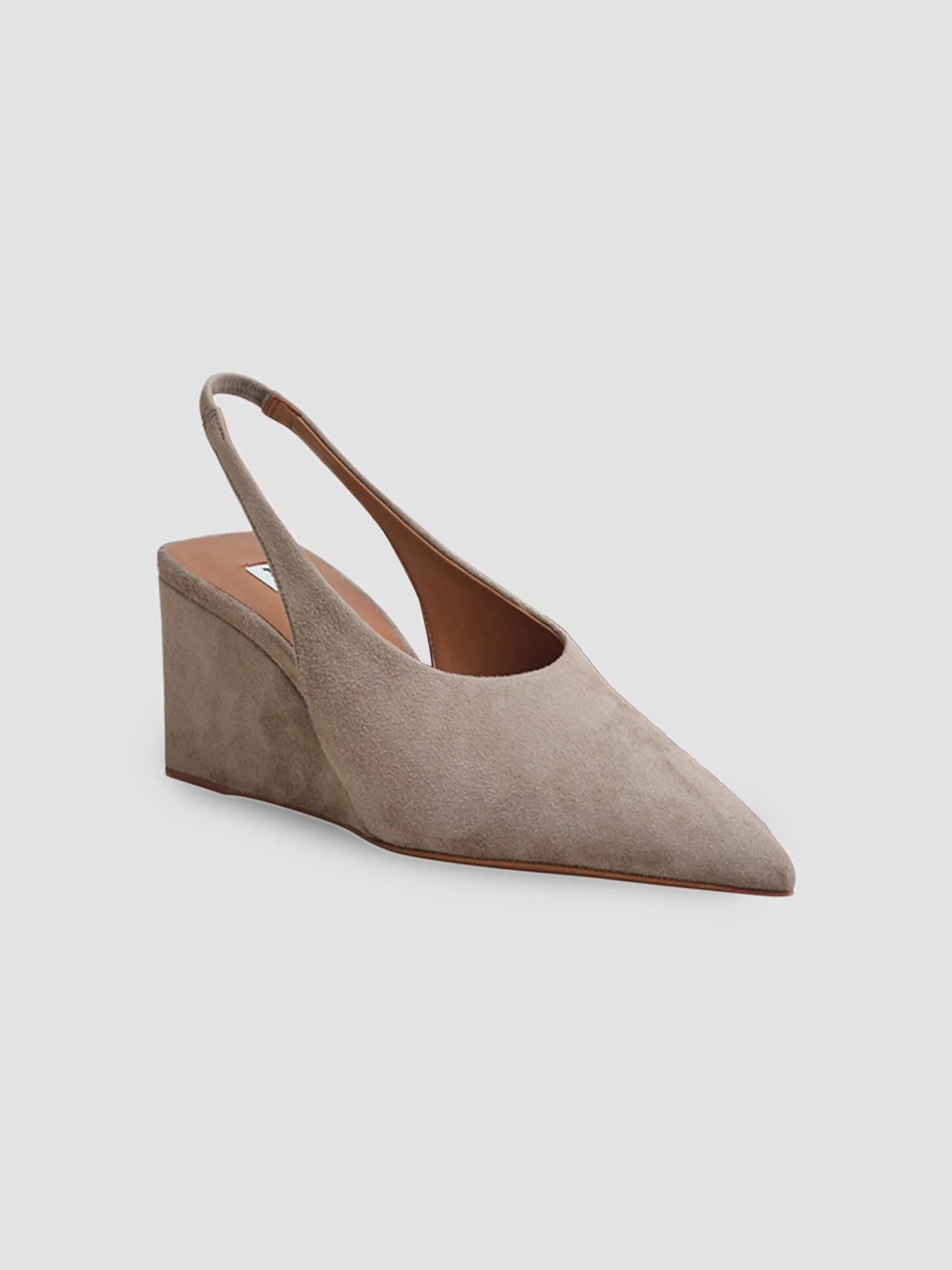 Women's Cube 75MM Suede Slingbacks - Brume - 1