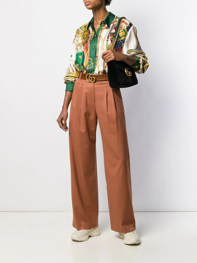 GUCCI silk nature-inspired motifs shirt outlook