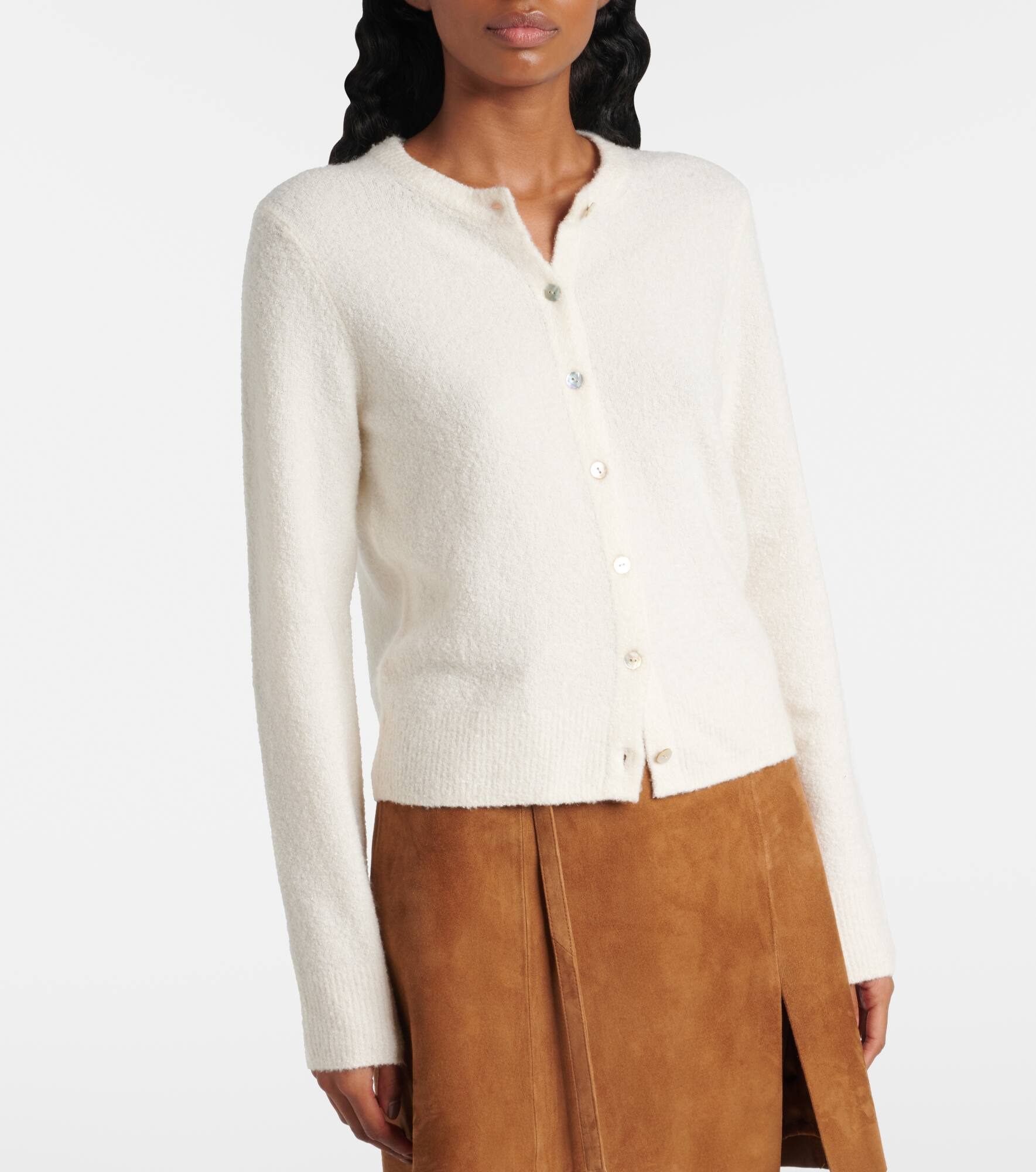Silk and cashmere-blend cardigan - 6