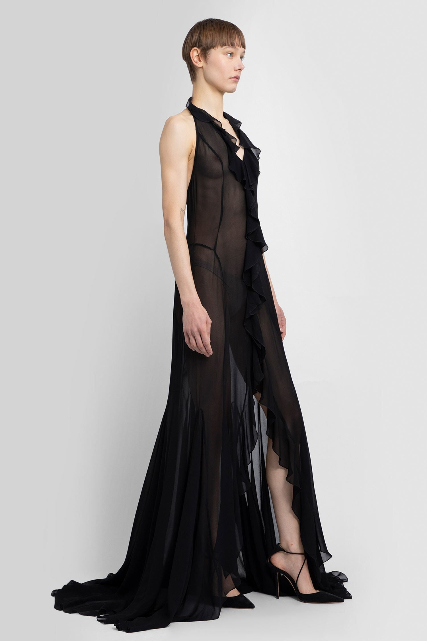 Recycled-Viscose-Chiffon-Maxi-Dress - 2
