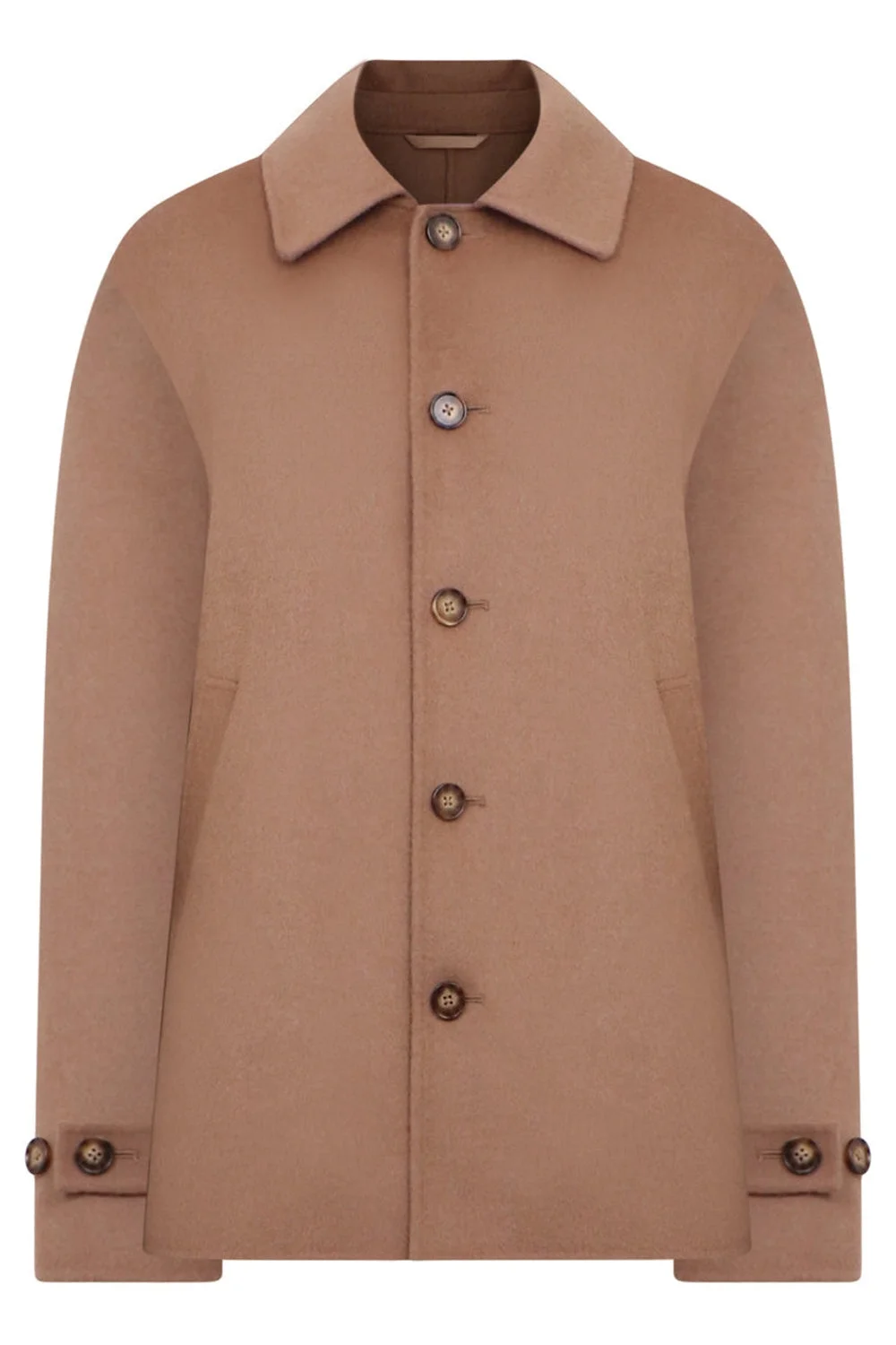 BUTTON FRONT JACKET | DARK KHAKI - 1