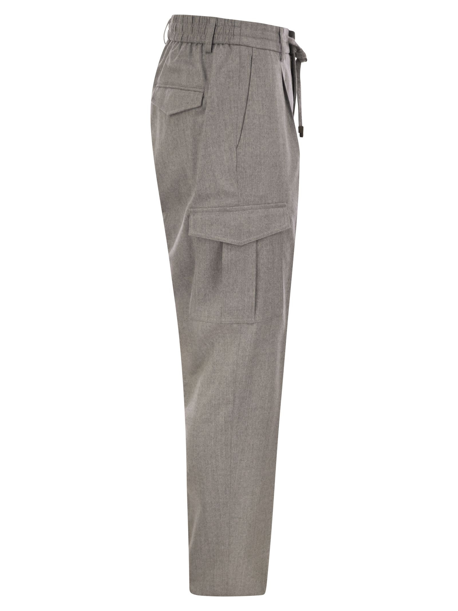 Peserico - Peserico Men Flannel Cargo Trousers - 3