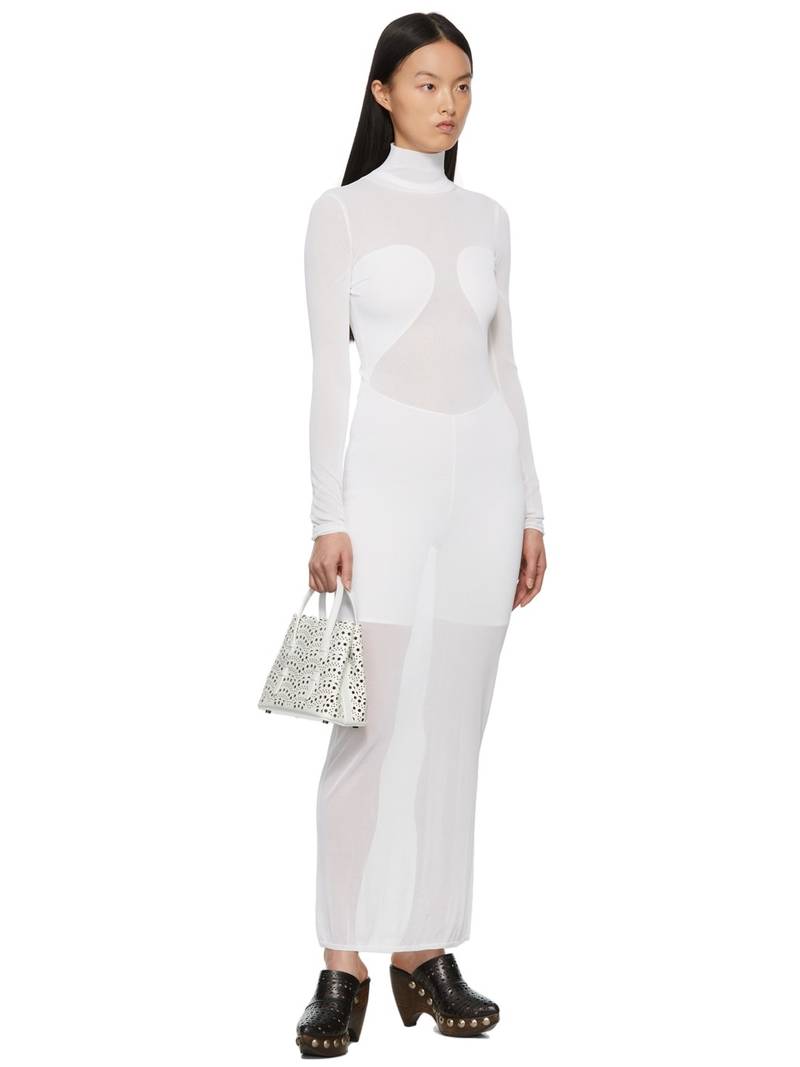 Alaïa White Sheer Short Jumpsuit outlook