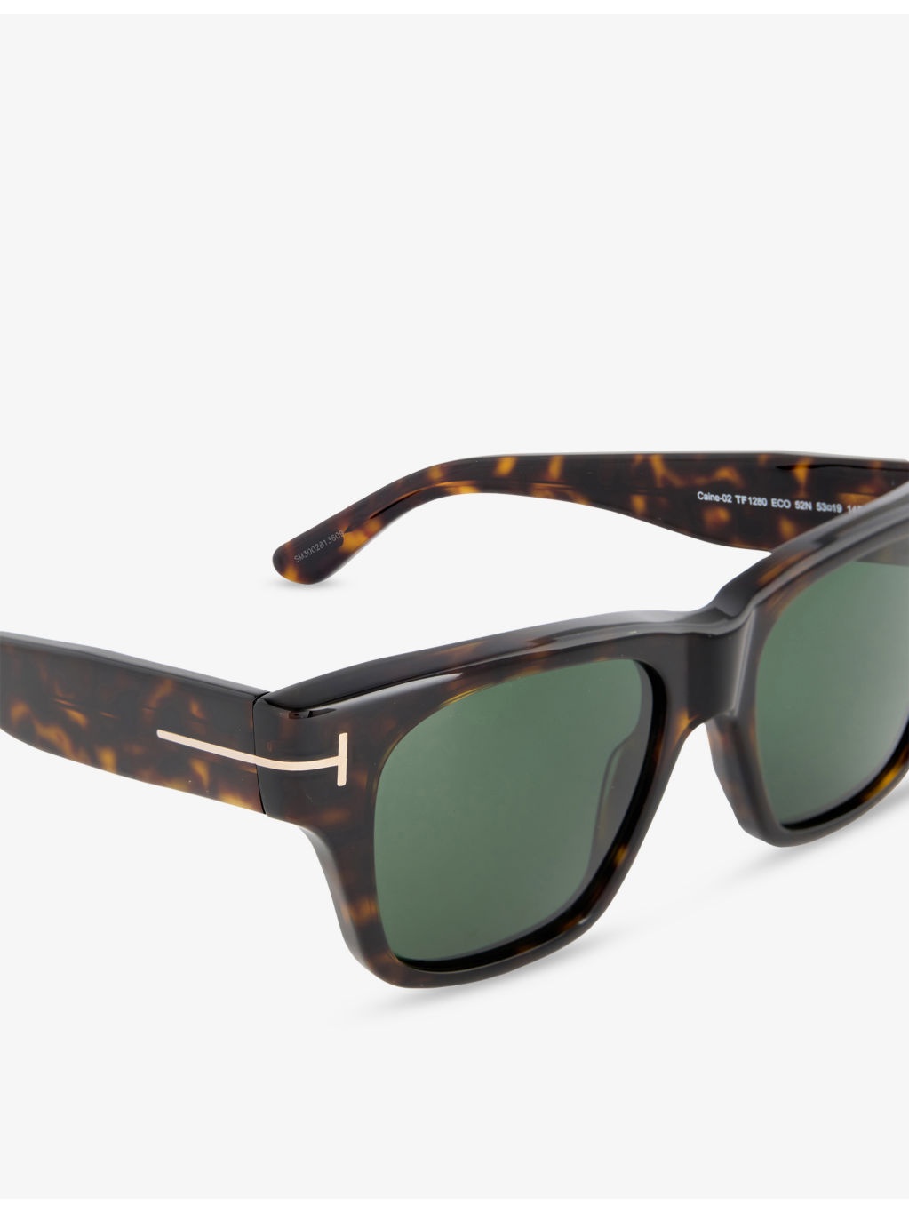 TF1284 52N Marlon Square-Frame Tortoiseshell Acetate Sunglasses - 2